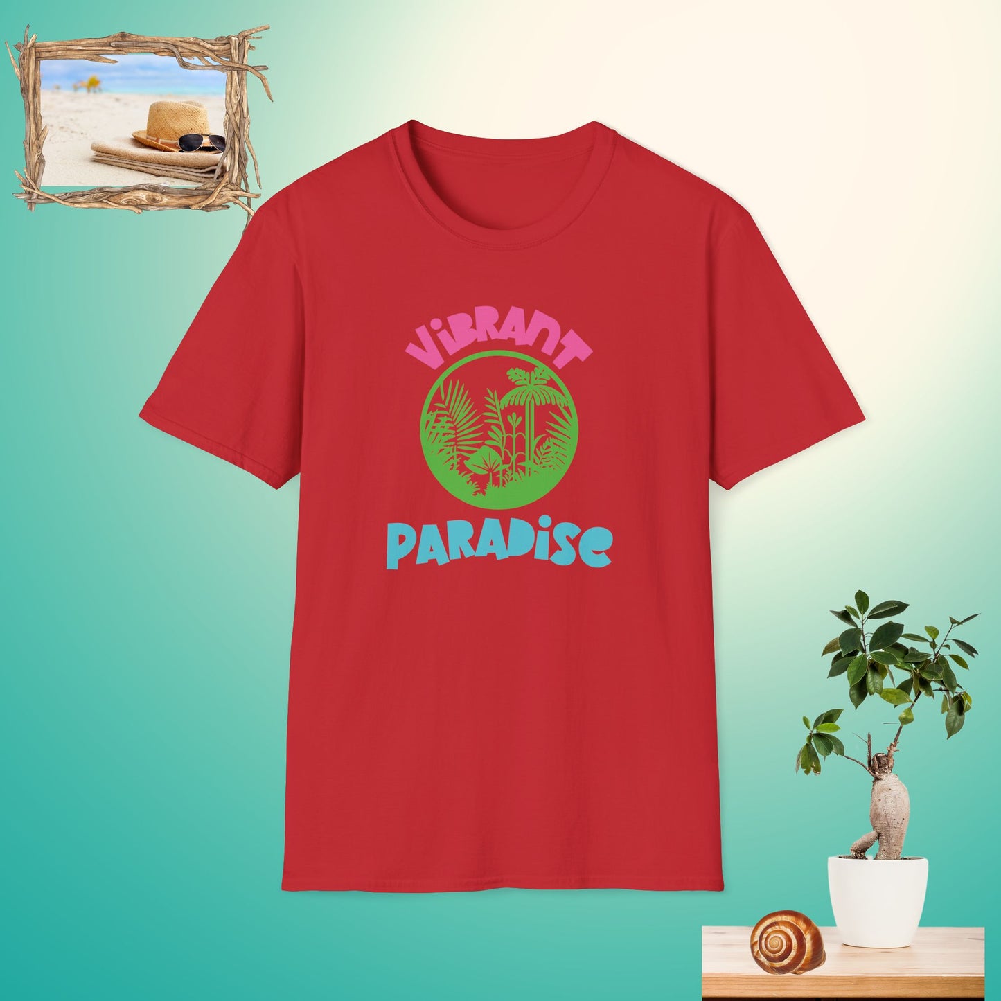 Vibrant Paradise Unisex Softstyle T-Shirt