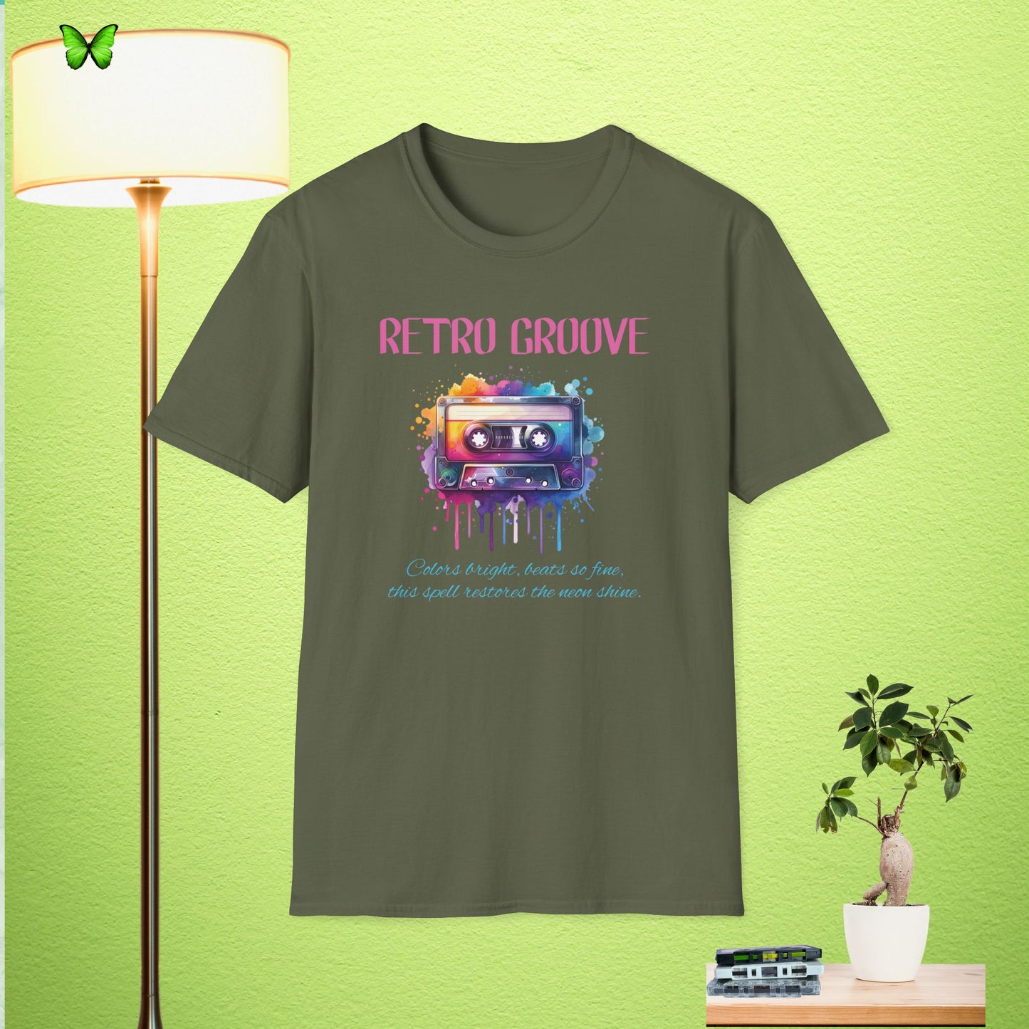 Retro Groove Unisex Softstyle T-Shirt - Colorful Cassette Tape Design for Music Lovers