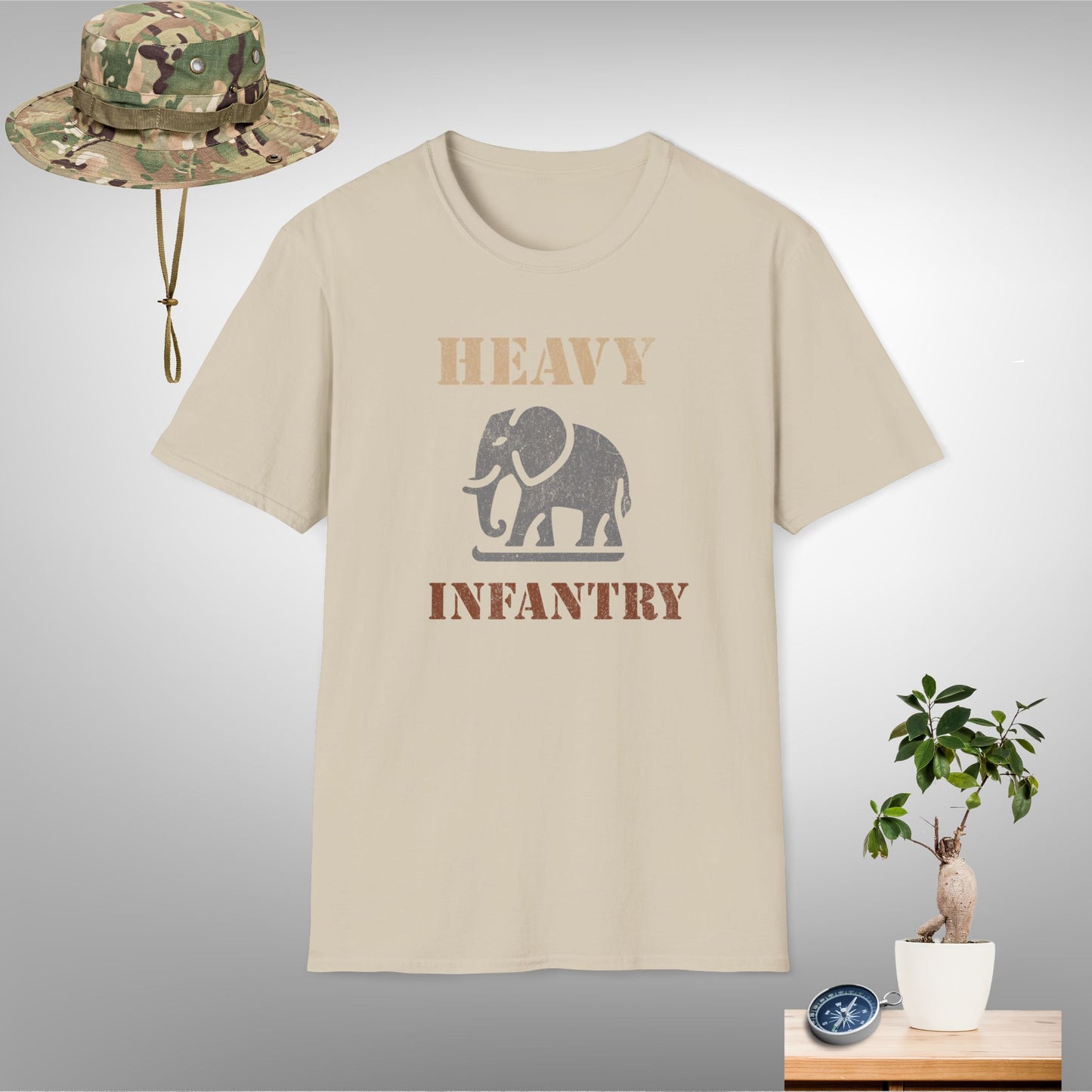 Heavy Infantry Elephant Unisex Softstyle T-Shirt