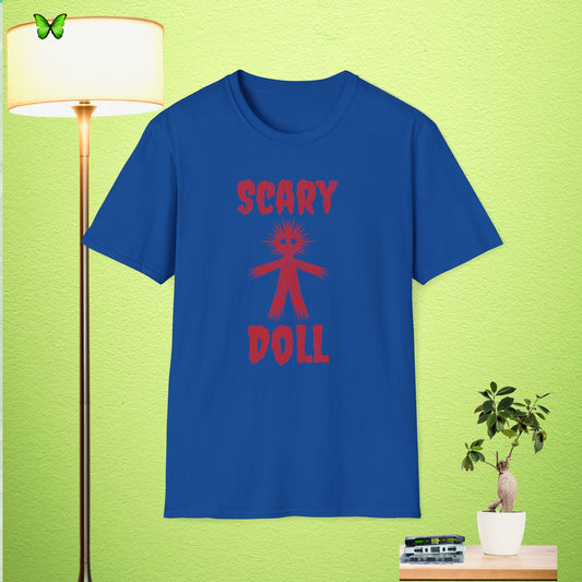 Unisex Softstyle T-Shirt - Scary Straw Doll