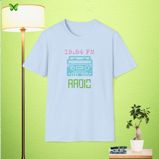 Retro Radio Unisex Softstyle T-Shirt - 19.84 FM Vintage Design