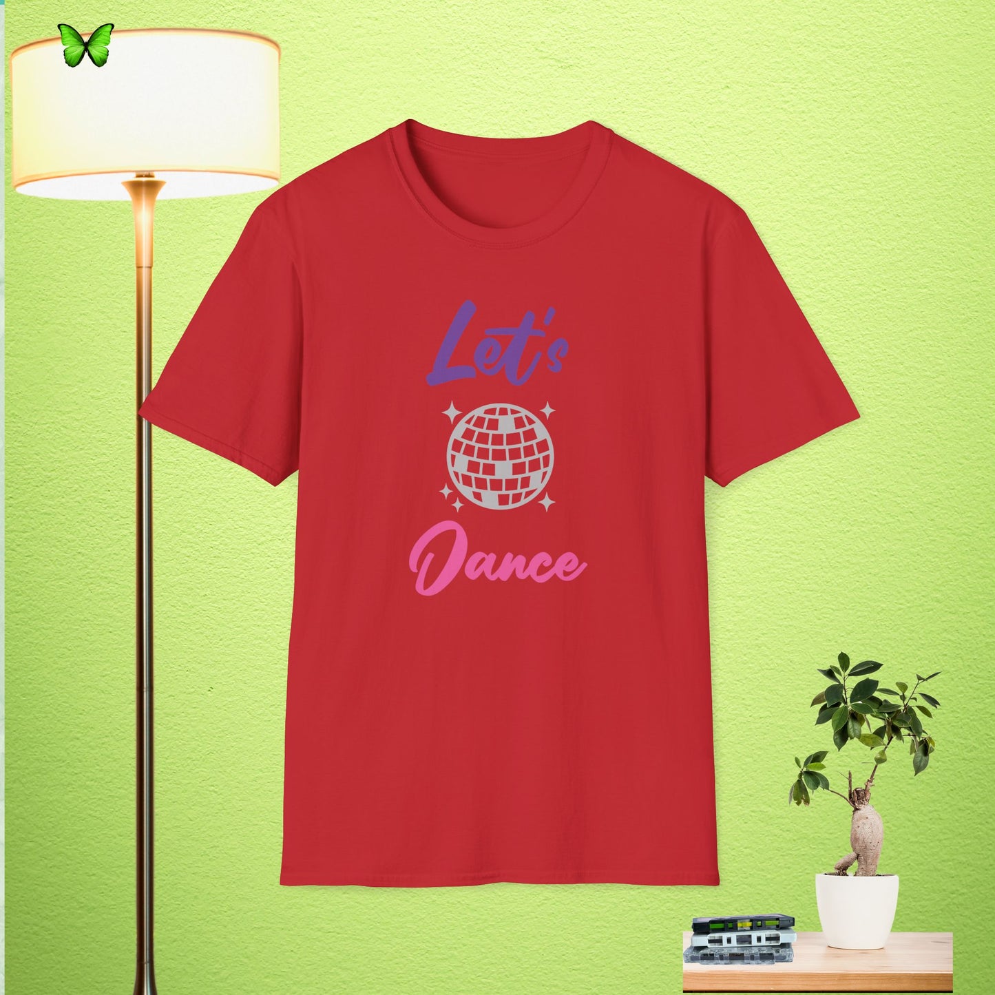 Retro Disco 'Let's Dance' Unisex Softstyle T-Shirt