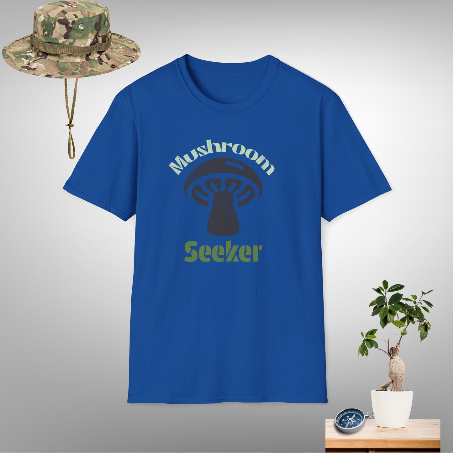 Mushroom Seeker Unisex Softstyle T-Shirt - Perfect for Nature Lovers & Outdoor Adventures