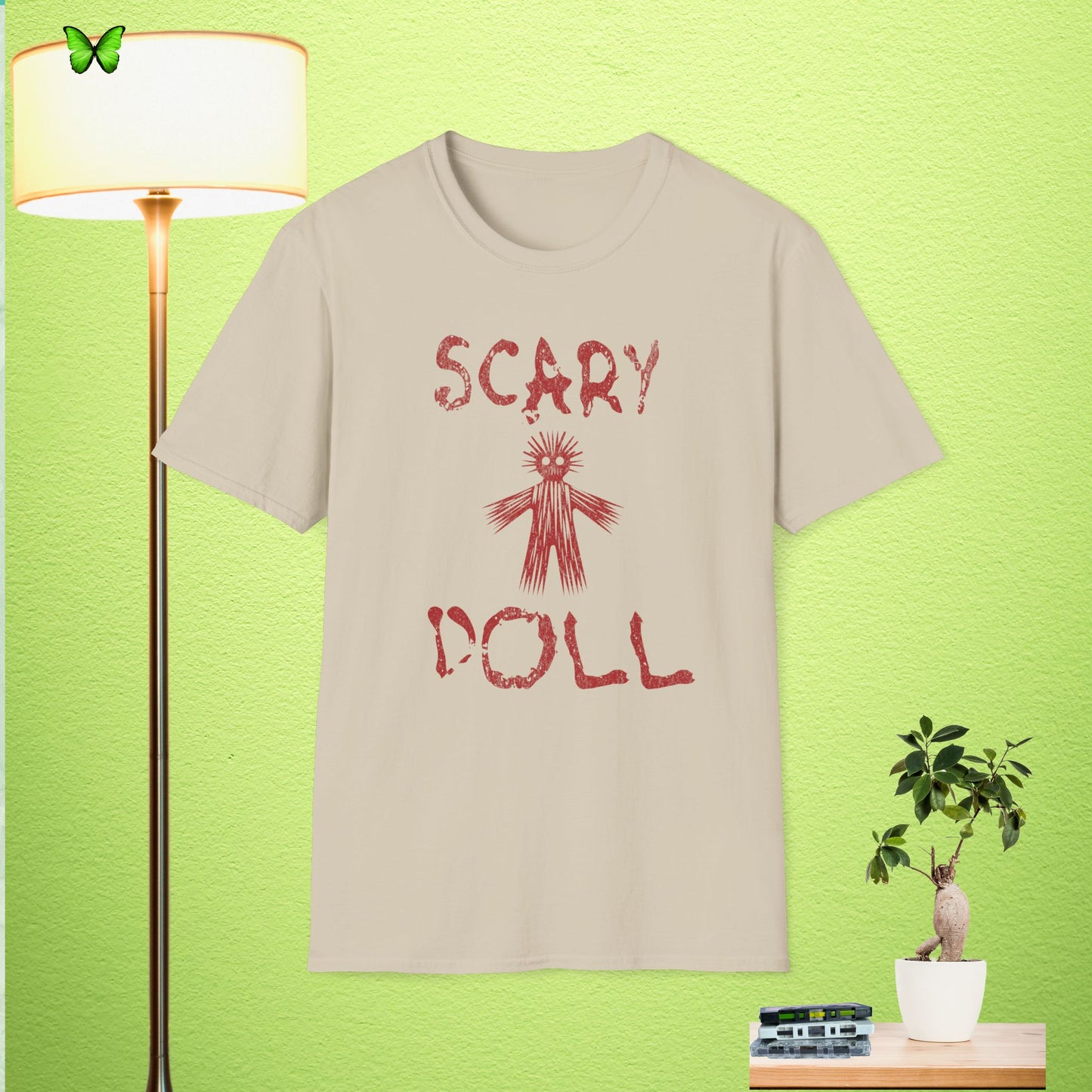 Scary Doll Unisex Softstyle T-Shirt