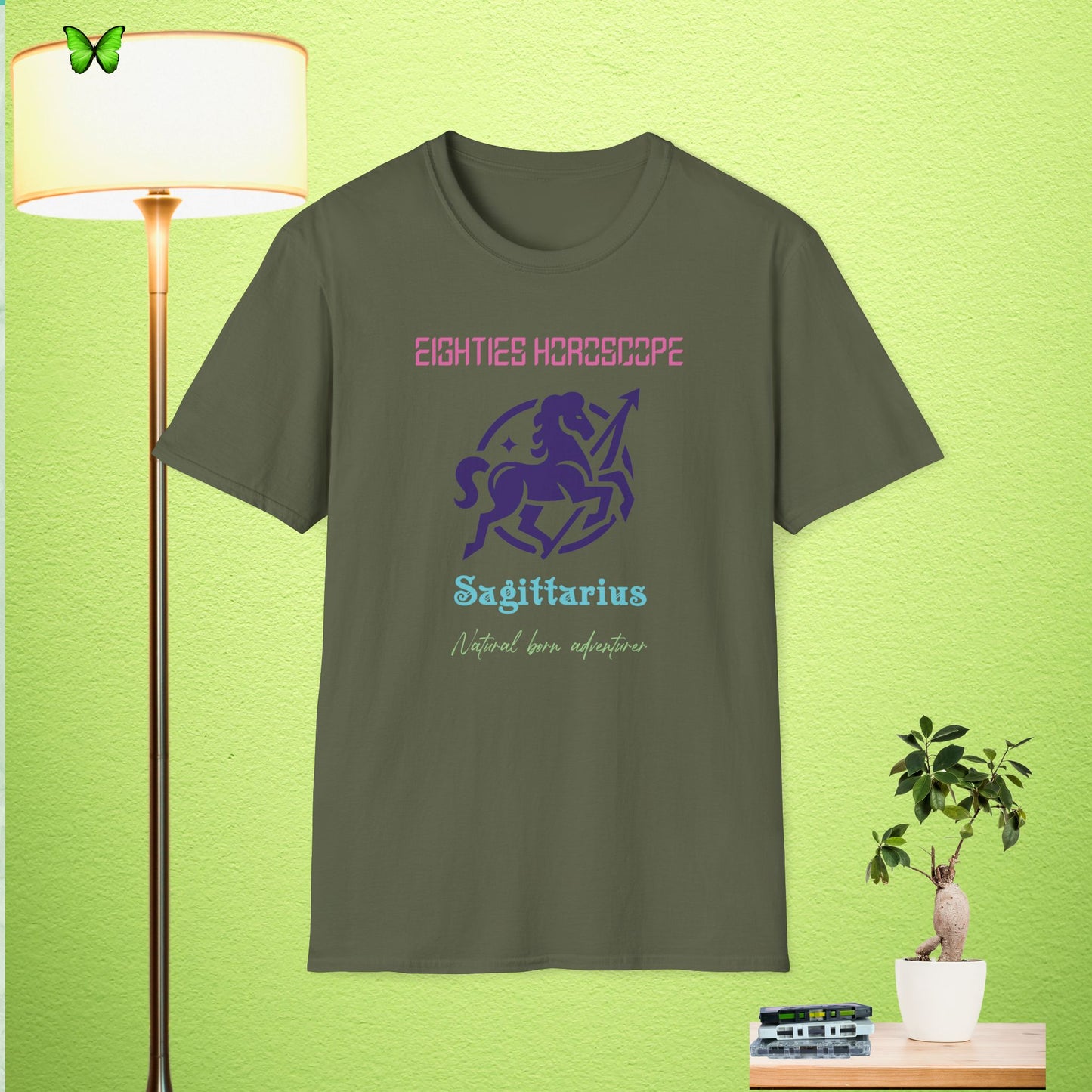 80s Sagittarius Horoscope Unisex Softstyle T-Shirt