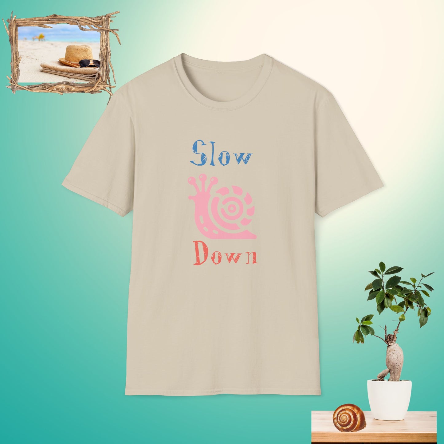 Slow Down Snail Unisex Softstyle T-Shirt