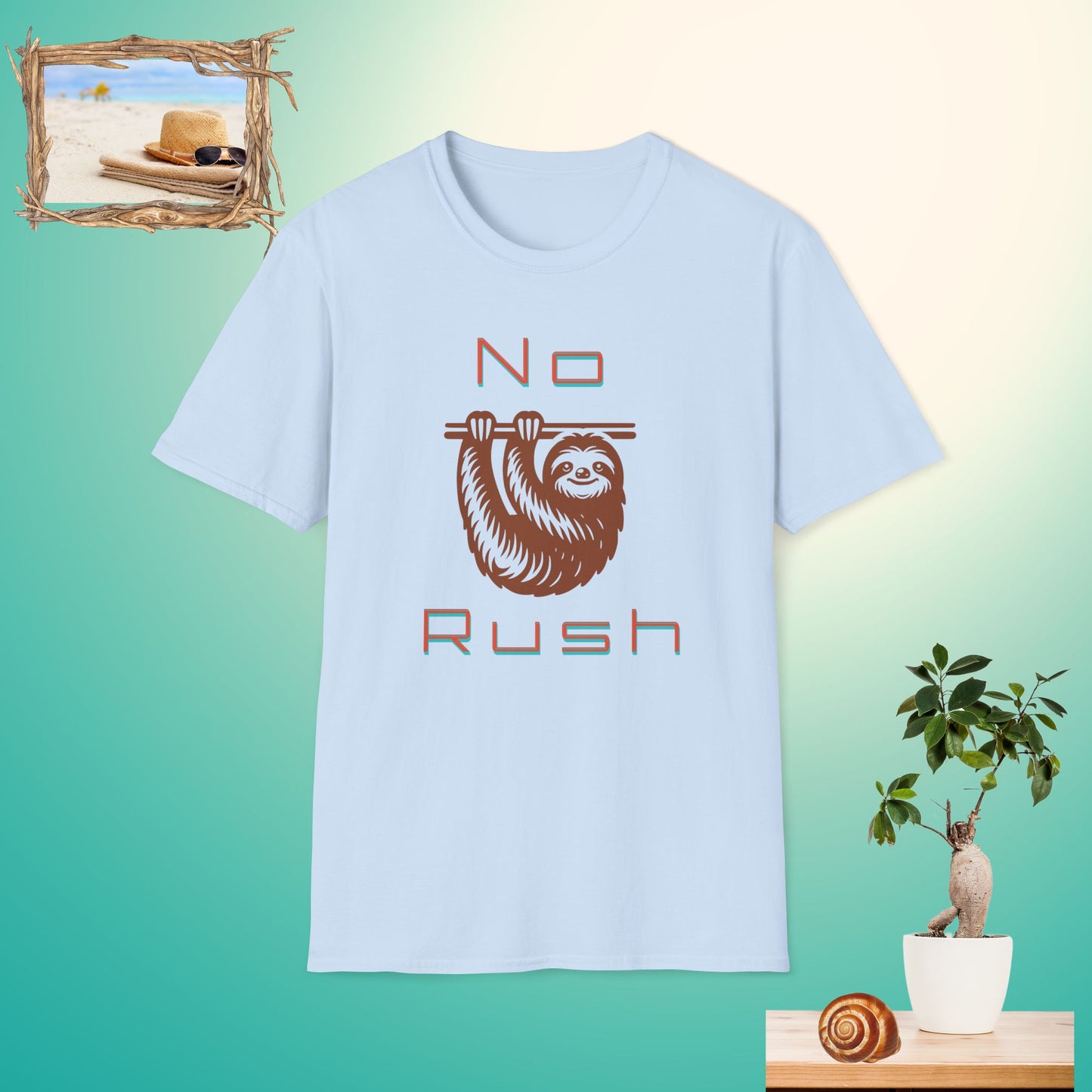 Funny No Rush Sloth Light T-Shirt