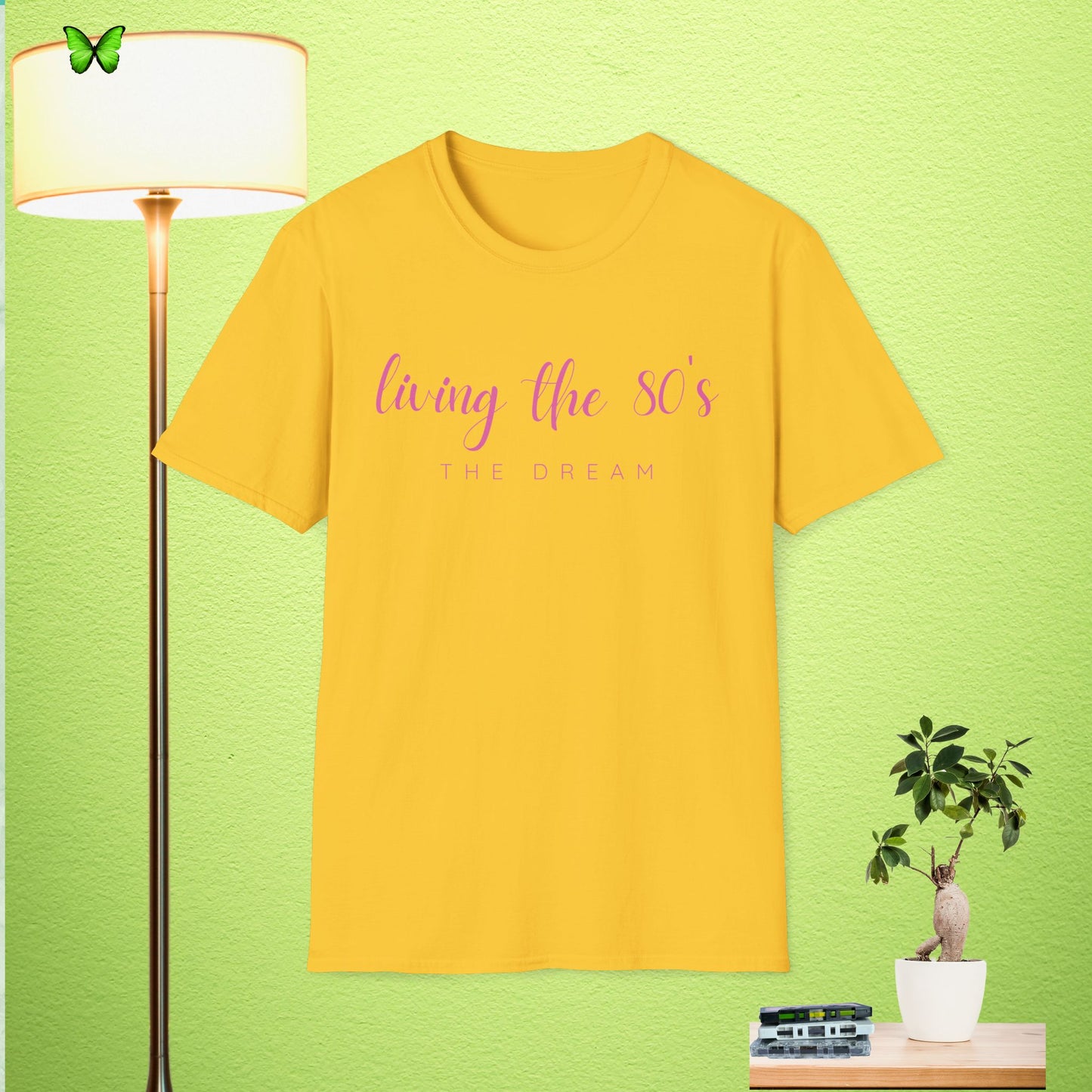 Pink Living the 80's Unisex Softstyle T-Shirt