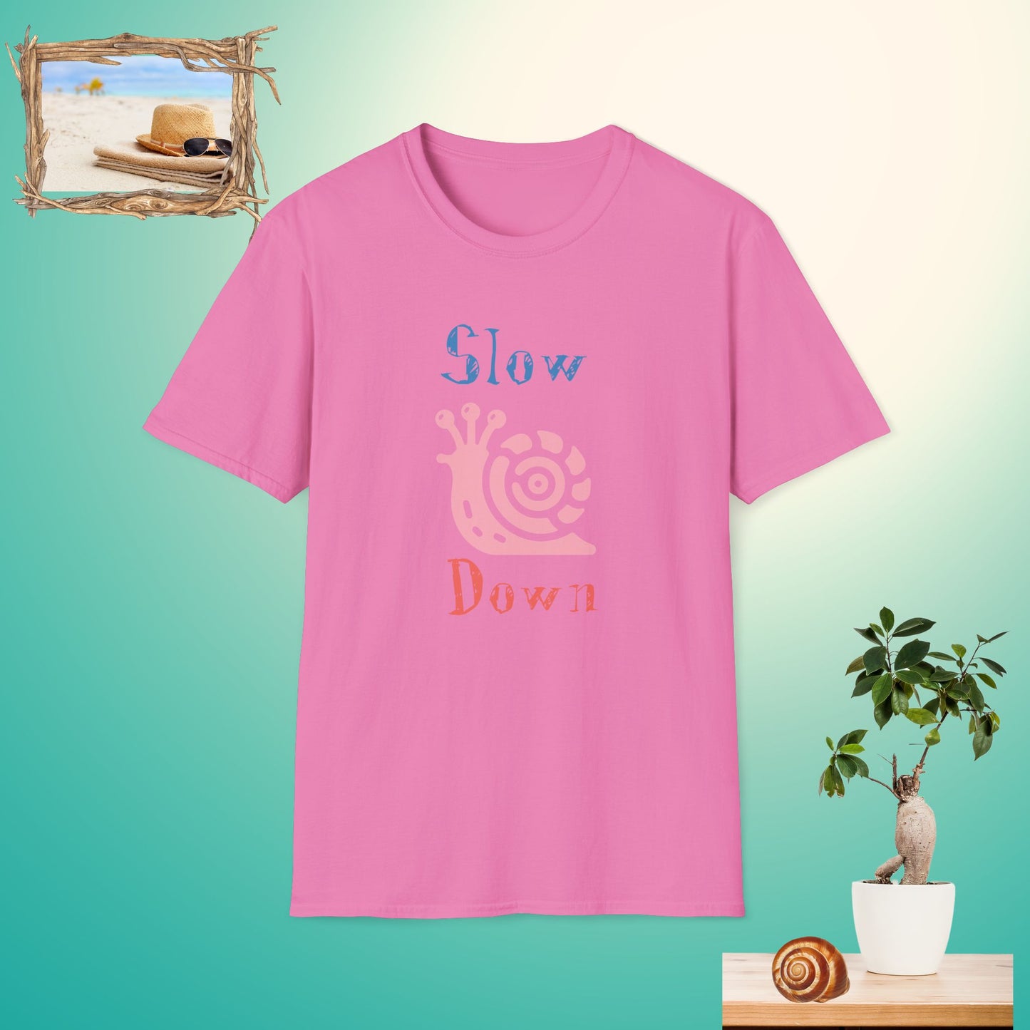 Slow Down Snail Unisex Softstyle T-Shirt