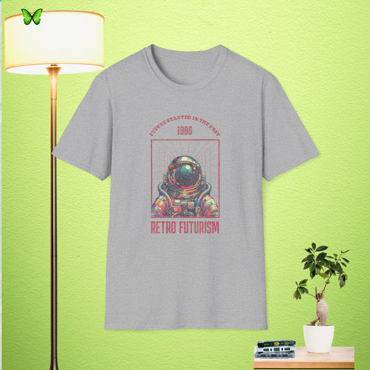 Retro Futurism Astronaut Unisex Softstyle T-Shirt