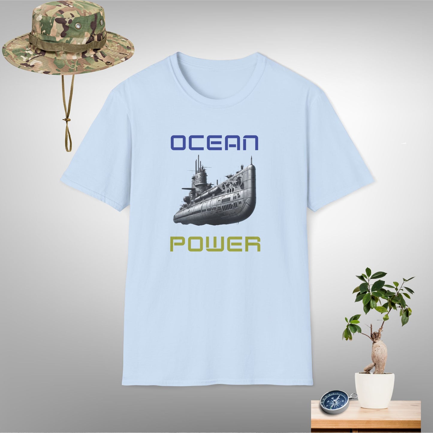 Ocean Power Unisex Softstyle T-Shirt - Nautical Graphic Tee