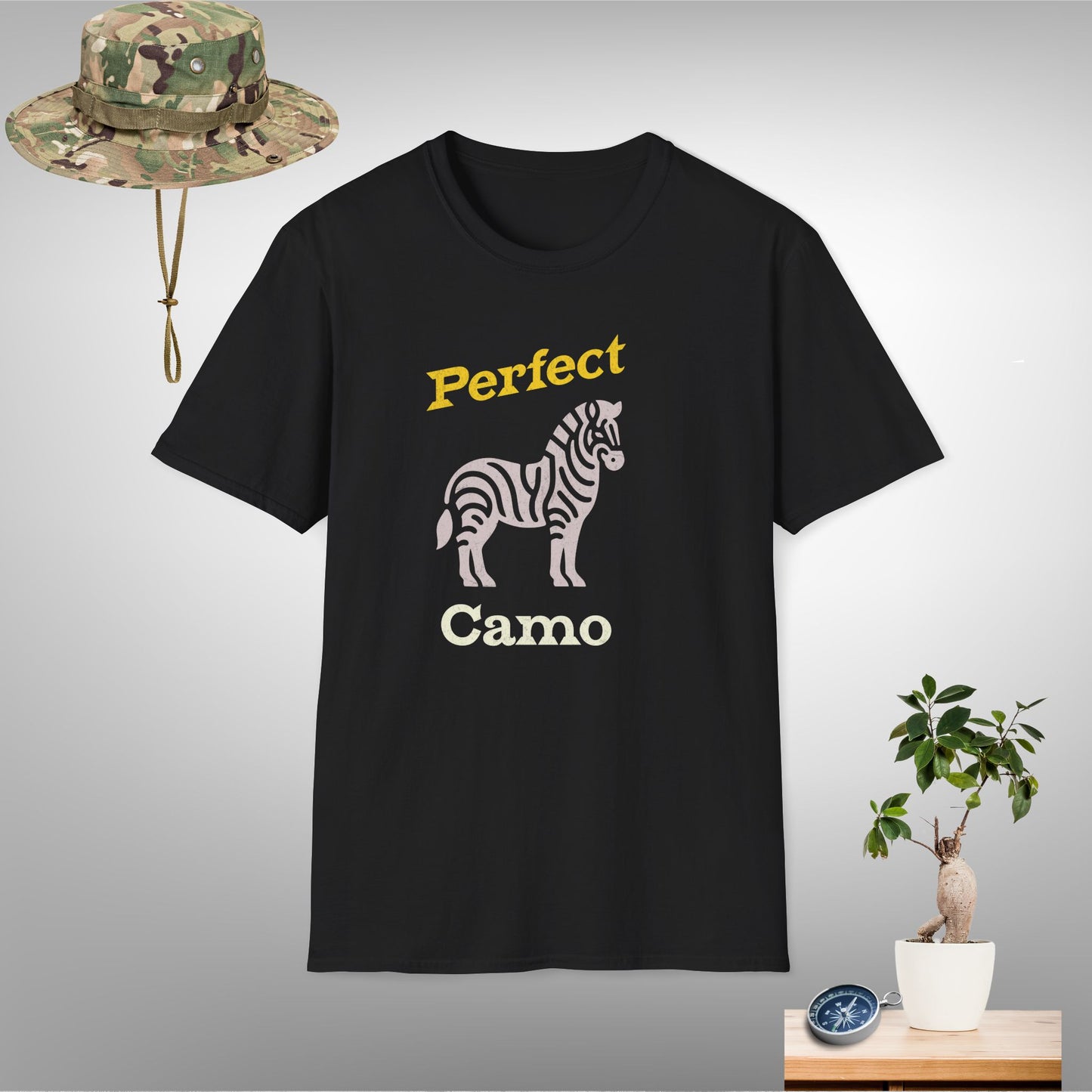 Perfect Camo Zebra Unisex Softstyle T-Shirt