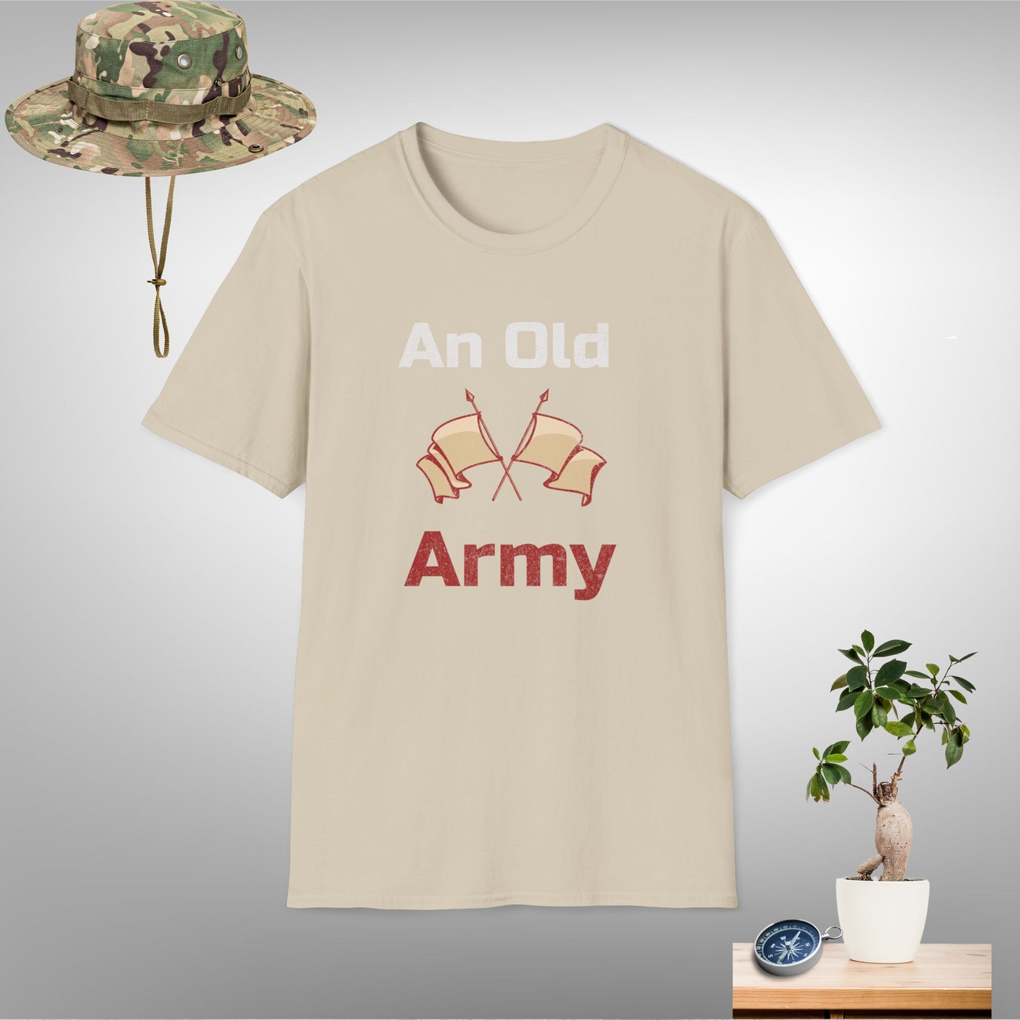 Vintage-Inspired 'An Old Army' Unisex Softstyle T-Shirt