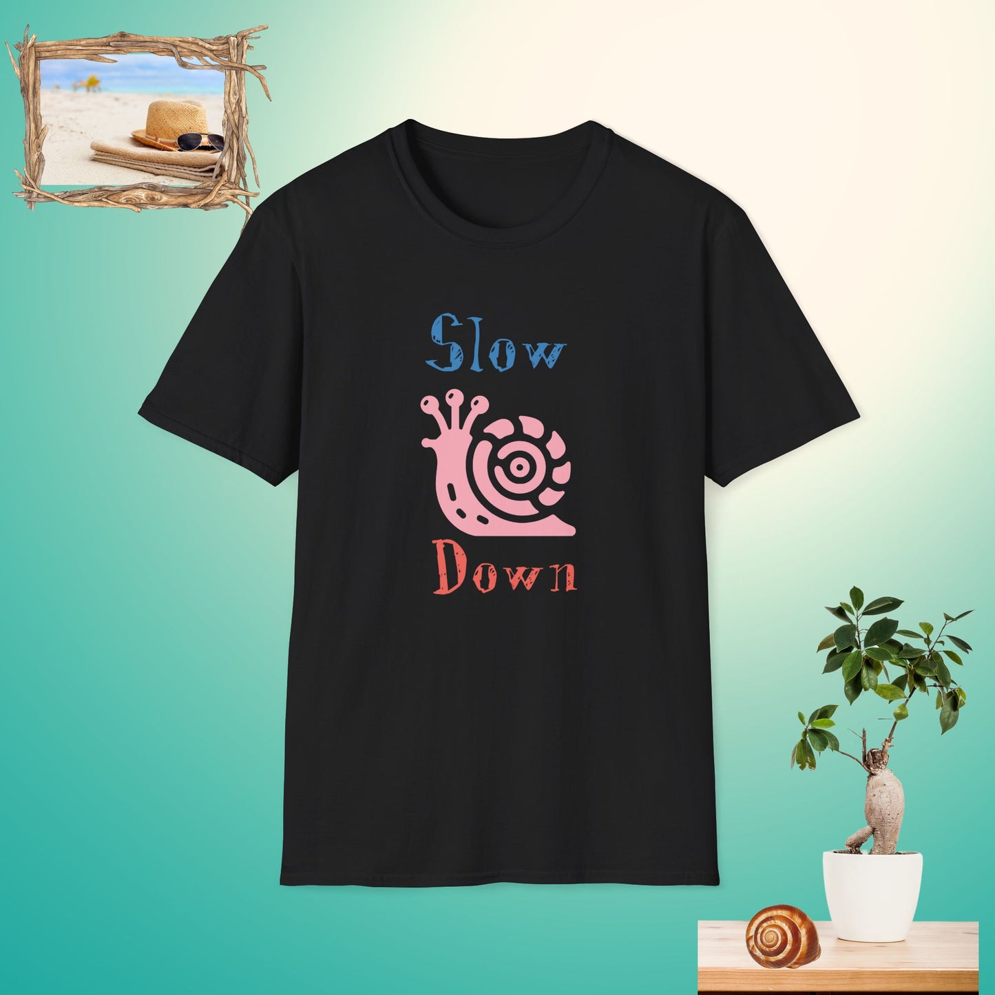 Slow Down Snail Unisex Softstyle T-Shirt