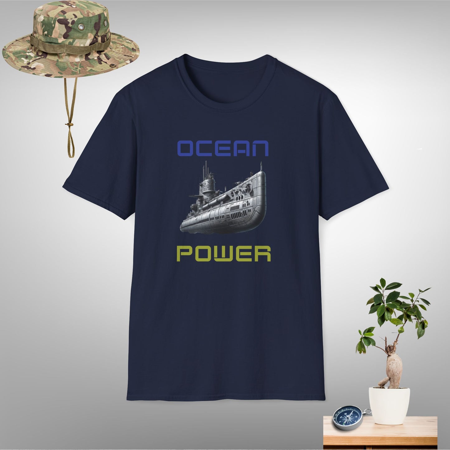 Ocean Power Unisex Softstyle T-Shirt - Nautical Graphic Tee