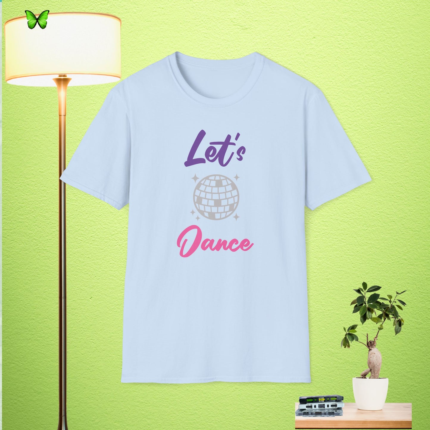 Retro Disco 'Let's Dance' Unisex Softstyle T-Shirt