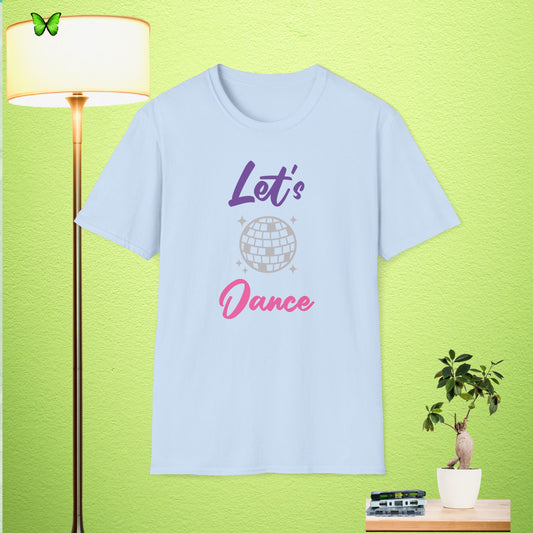 Retro Disco 'Let's Dance' Unisex Softstyle T-Shirt