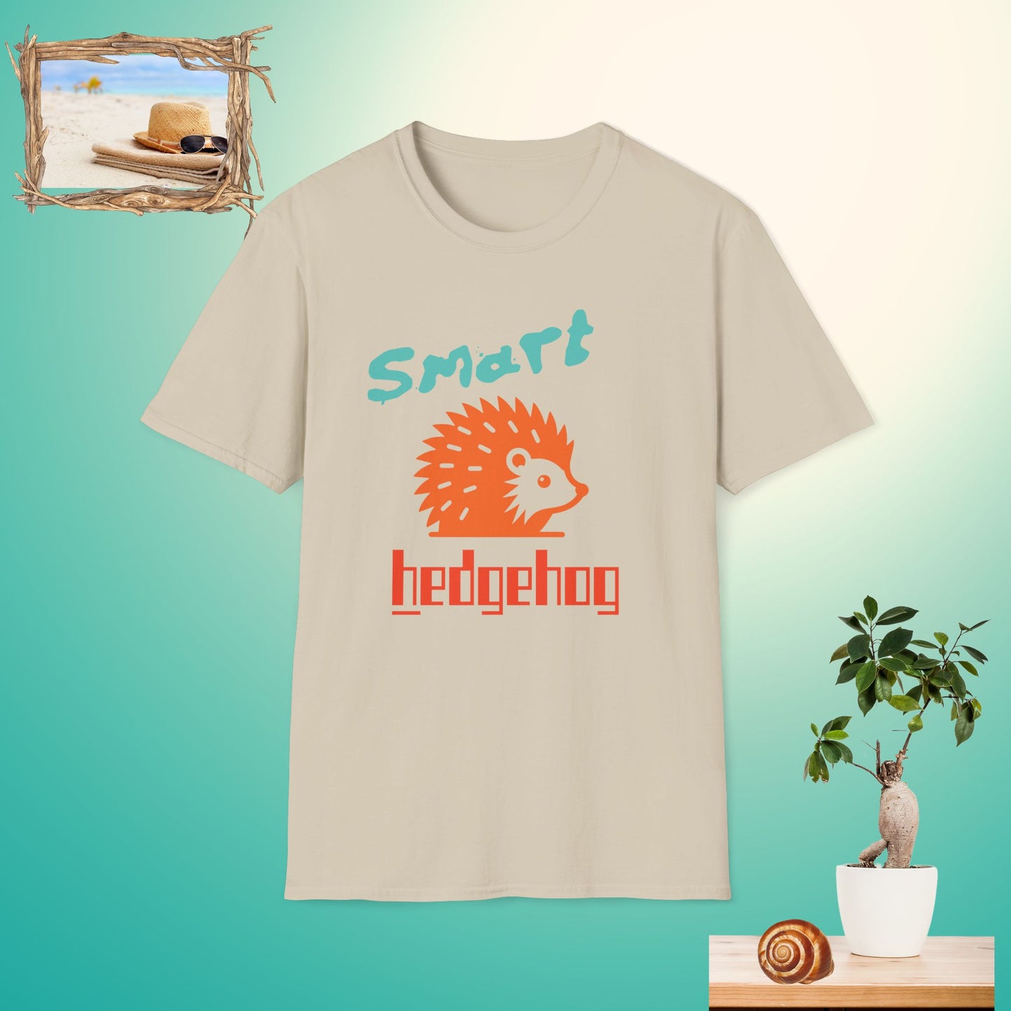 Smart Hedgehog Unisex Softstyle T-Shirt