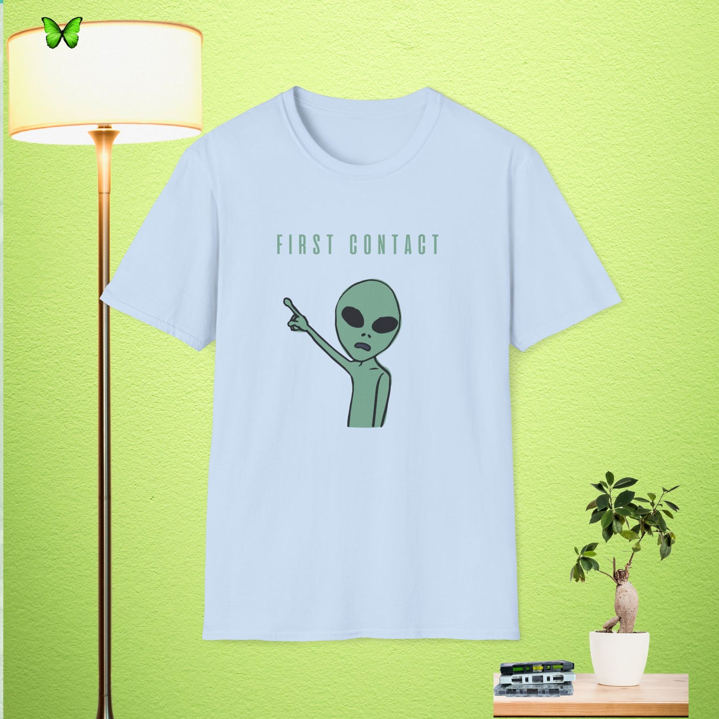 First Contact Alien Unisex Softstyle T-Shirt