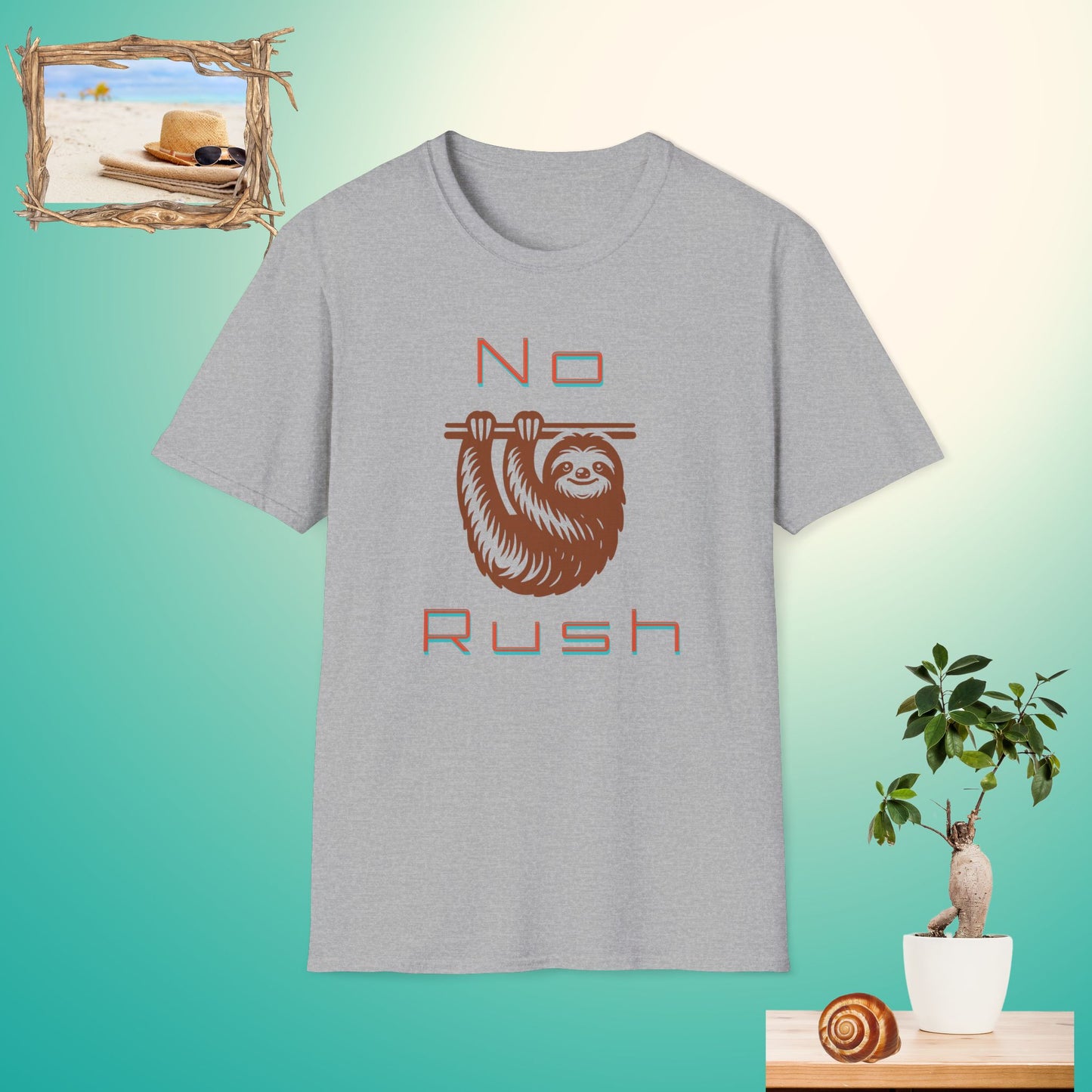 Funny No Rush Sloth Light T-Shirt