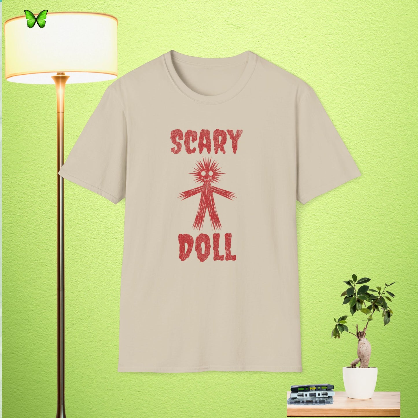 Unisex Softstyle T-Shirt - Scary Straw Doll