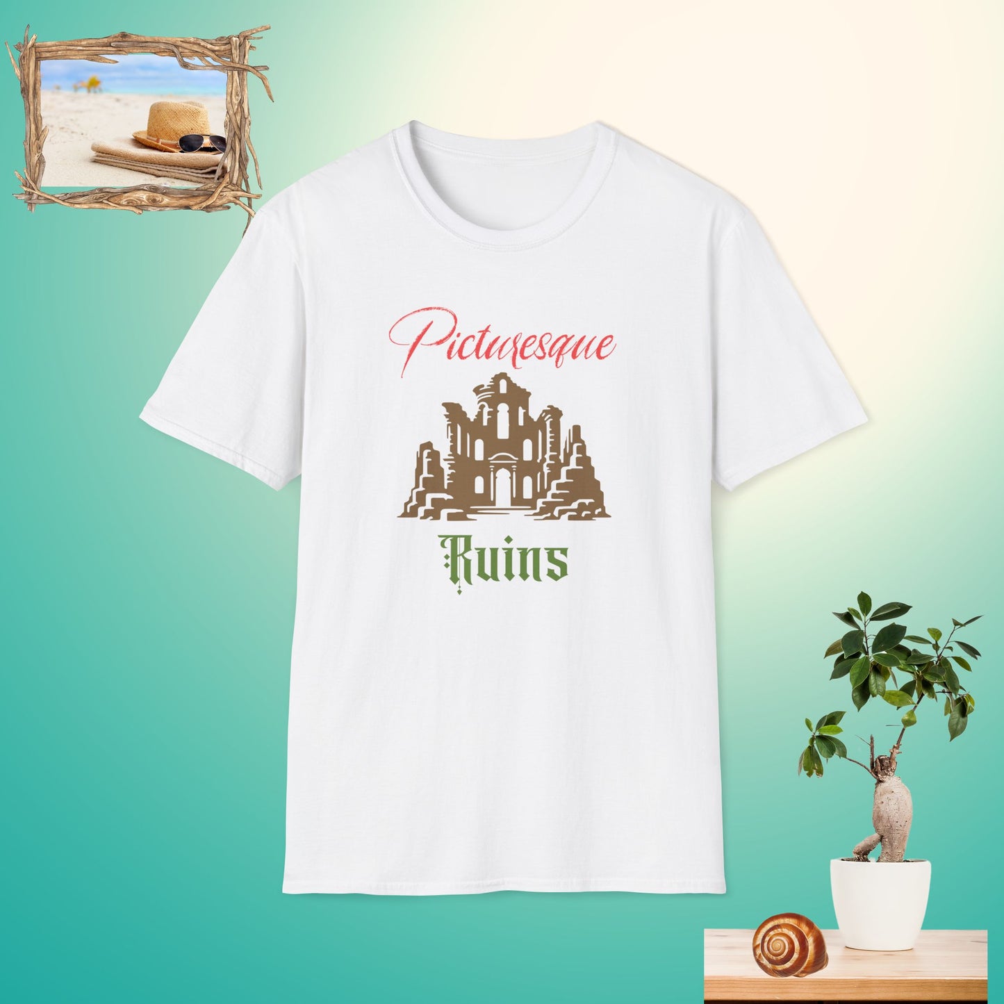 Picturesque Ruins Unisex Softstyle T-Shirt