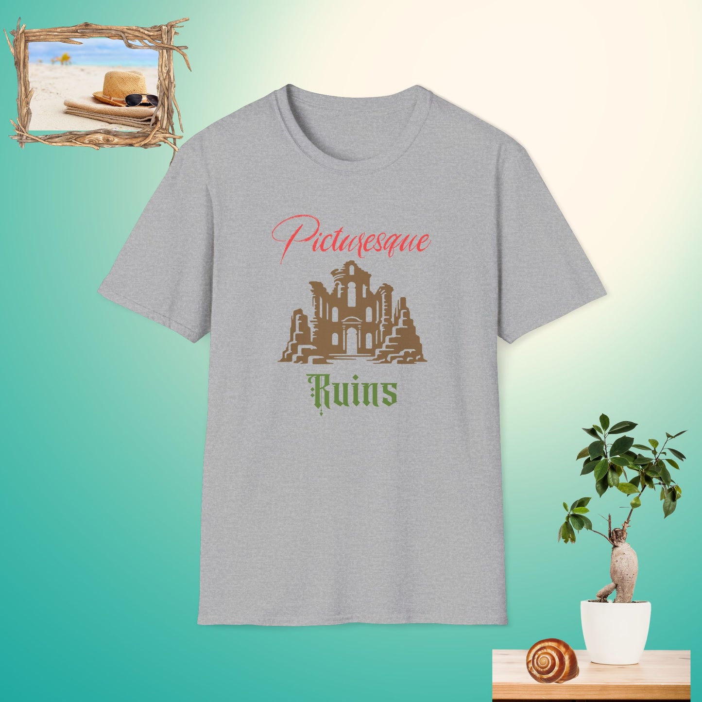 Picturesque Ruins Unisex Softstyle T-Shirt