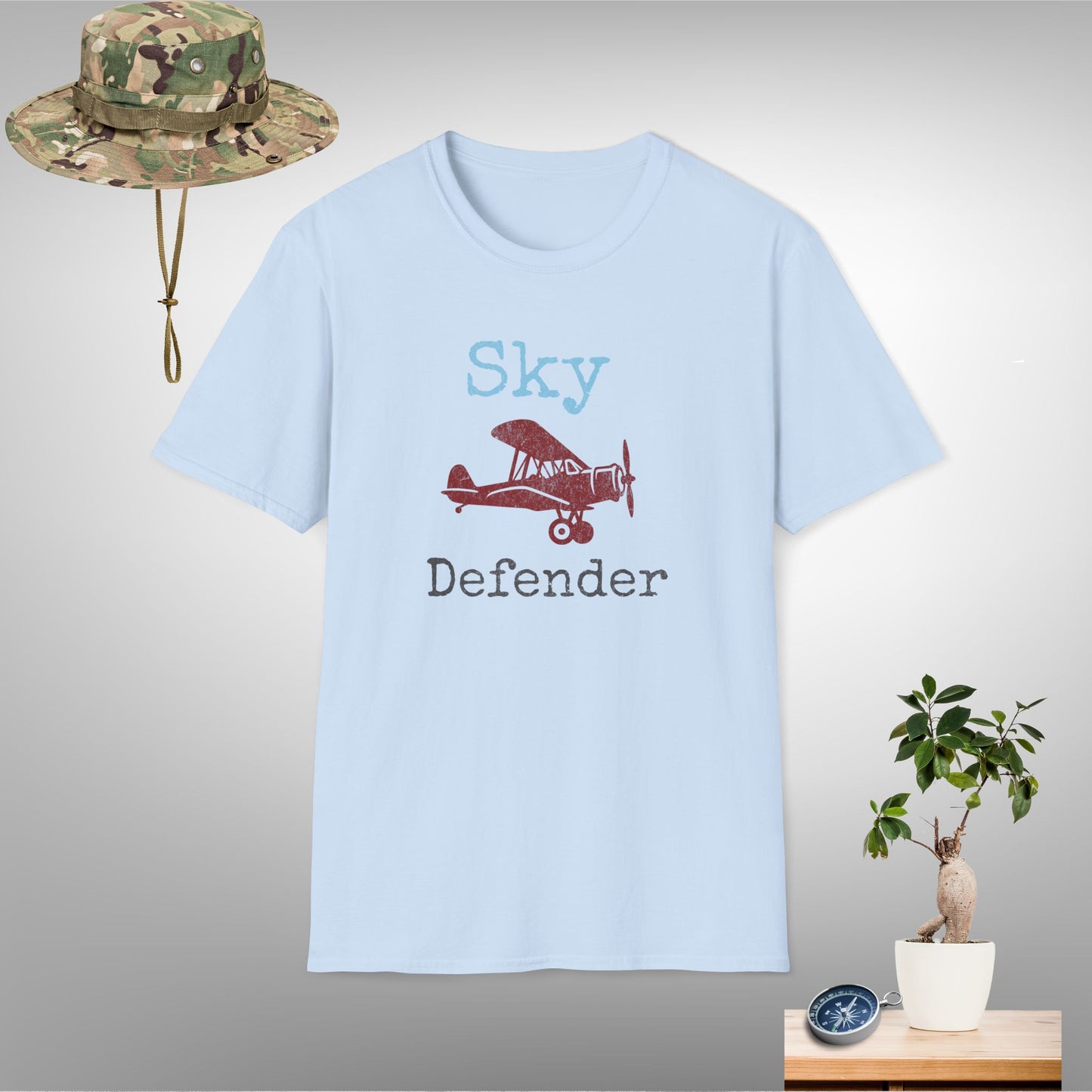 Sky Defender Unisex Softstyle T-Shirt - Adventure & Aviation Enthusiasts