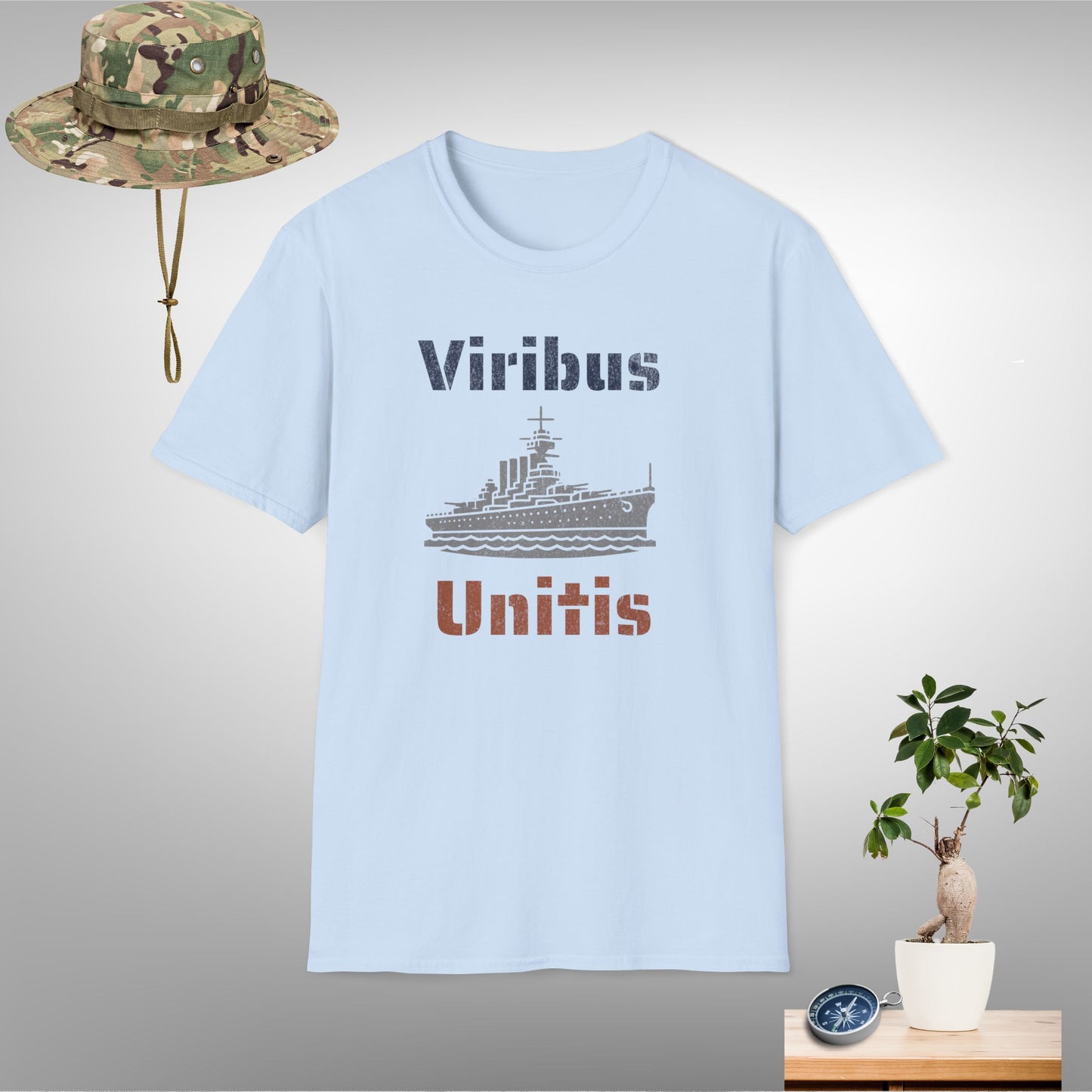 Viribus Unitis Unisex Softstyle T-Shirt - Nautical Military Inspired Tee