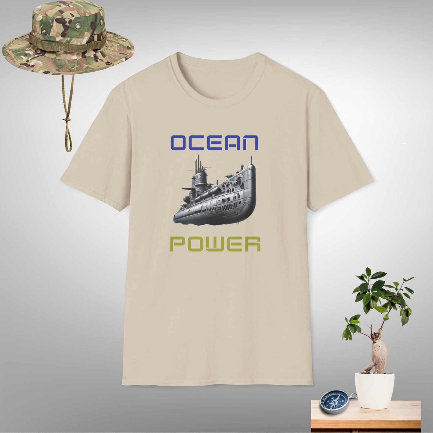 Ocean Power Unisex Softstyle T-Shirt - Nautical Graphic Tee