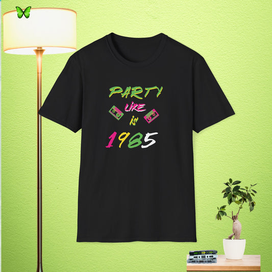 Retro Party Like It's 1985 Unisex Softstyle T-Shirt