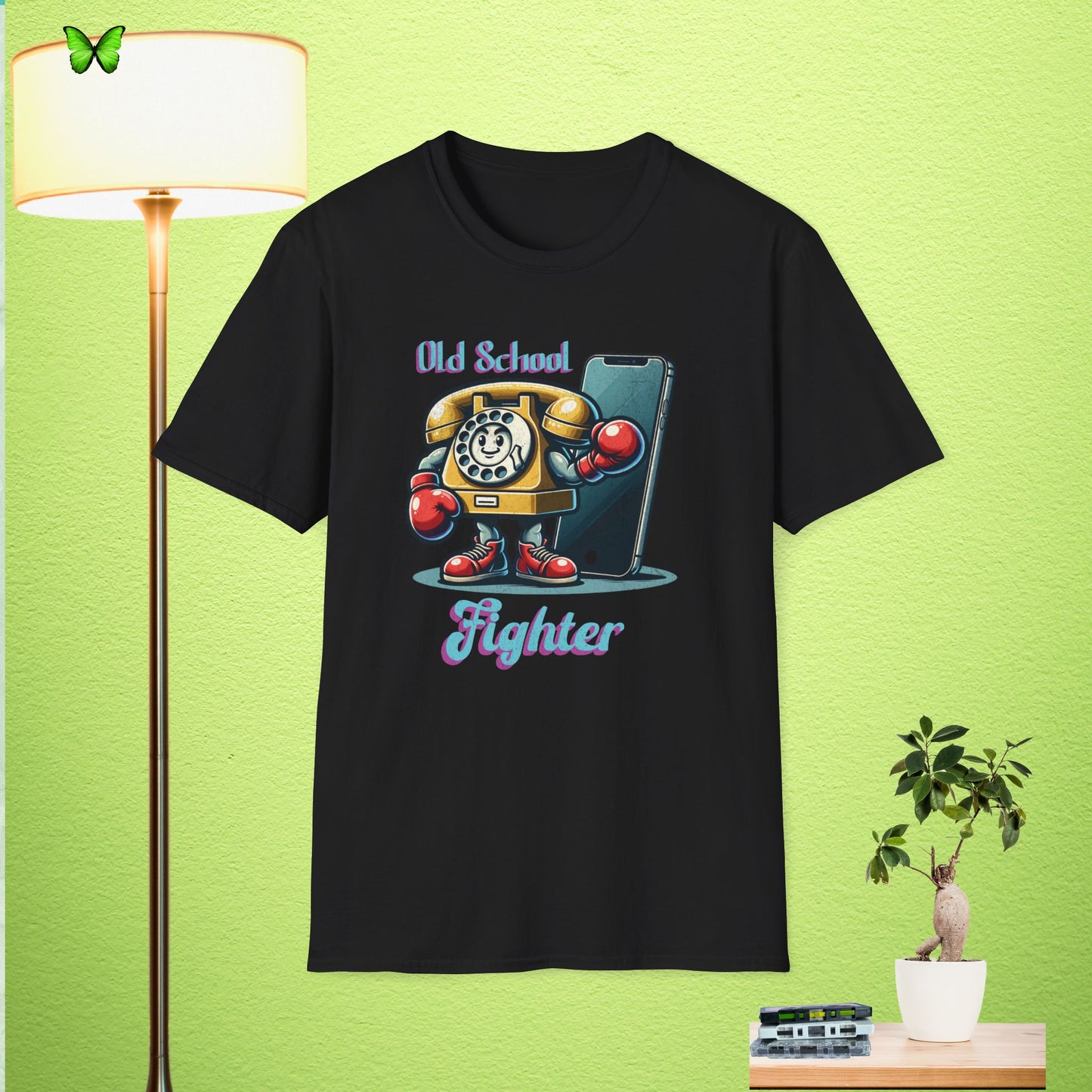 Old School Fighter Unisex Softstyle T-Shirt - Retro Gamer Tee, Perfect for Gaming Enthusiasts