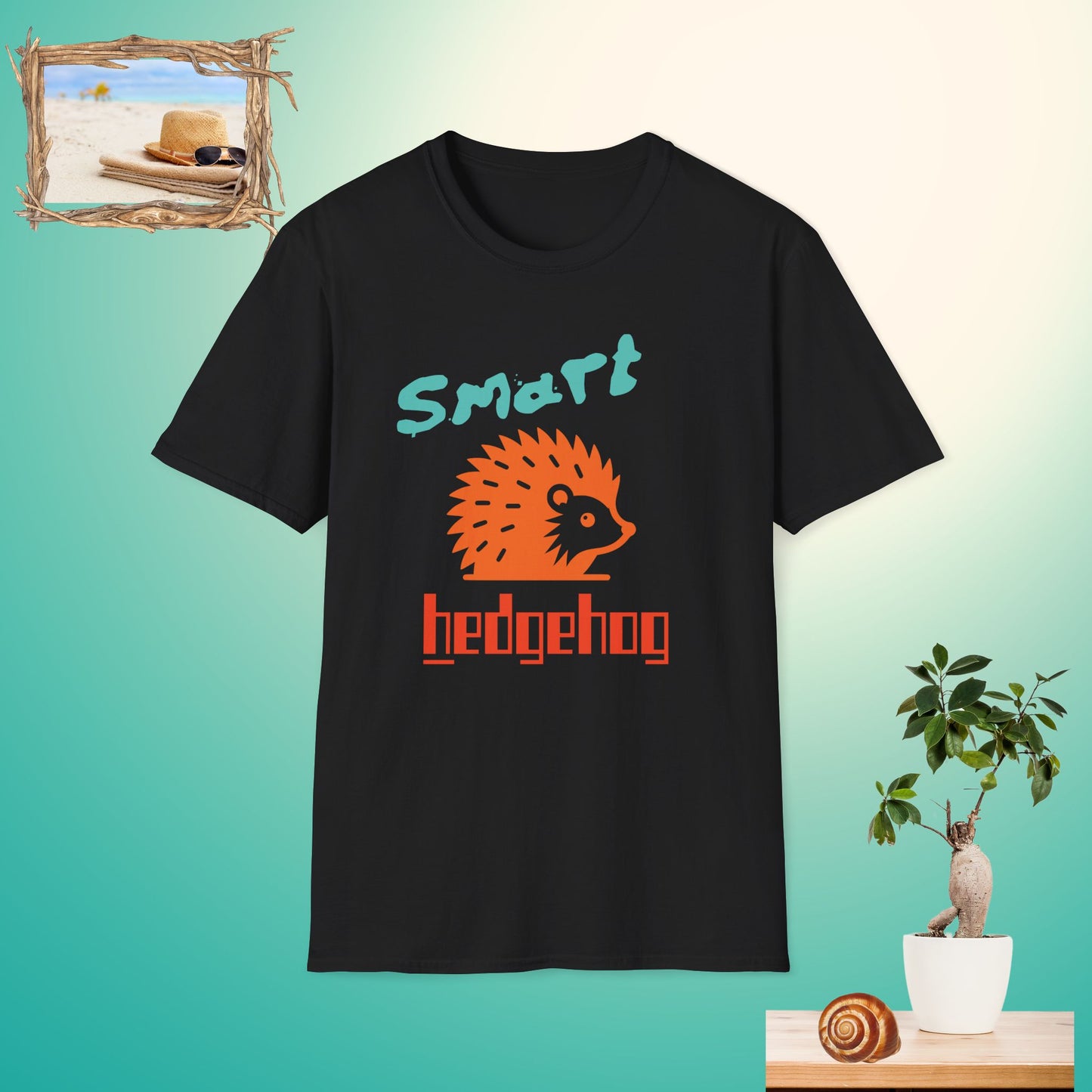 Smart Hedgehog Unisex Softstyle T-Shirt