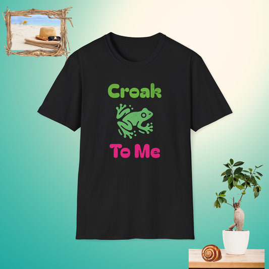 Frog "Croak To Me" Unisex Softstyle T-Shirt