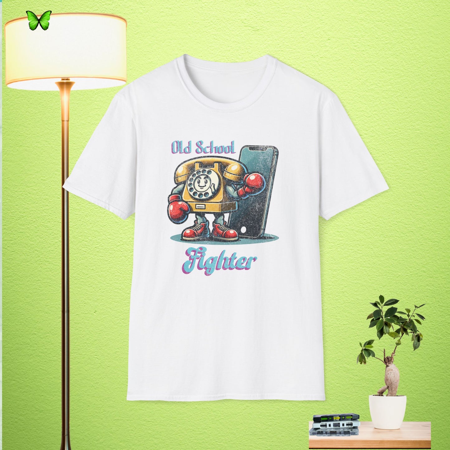 Old School Fighter Unisex Softstyle T-Shirt - Retro Gamer Tee, Perfect for Gaming Enthusiasts