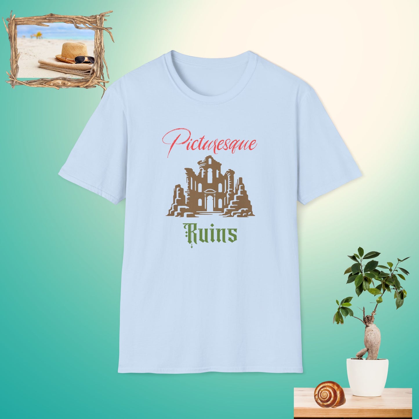 Picturesque Ruins Unisex Softstyle T-Shirt