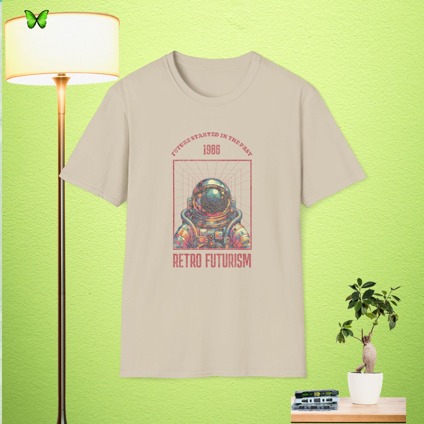 Retro Futurism Astronaut Unisex Softstyle T-Shirt