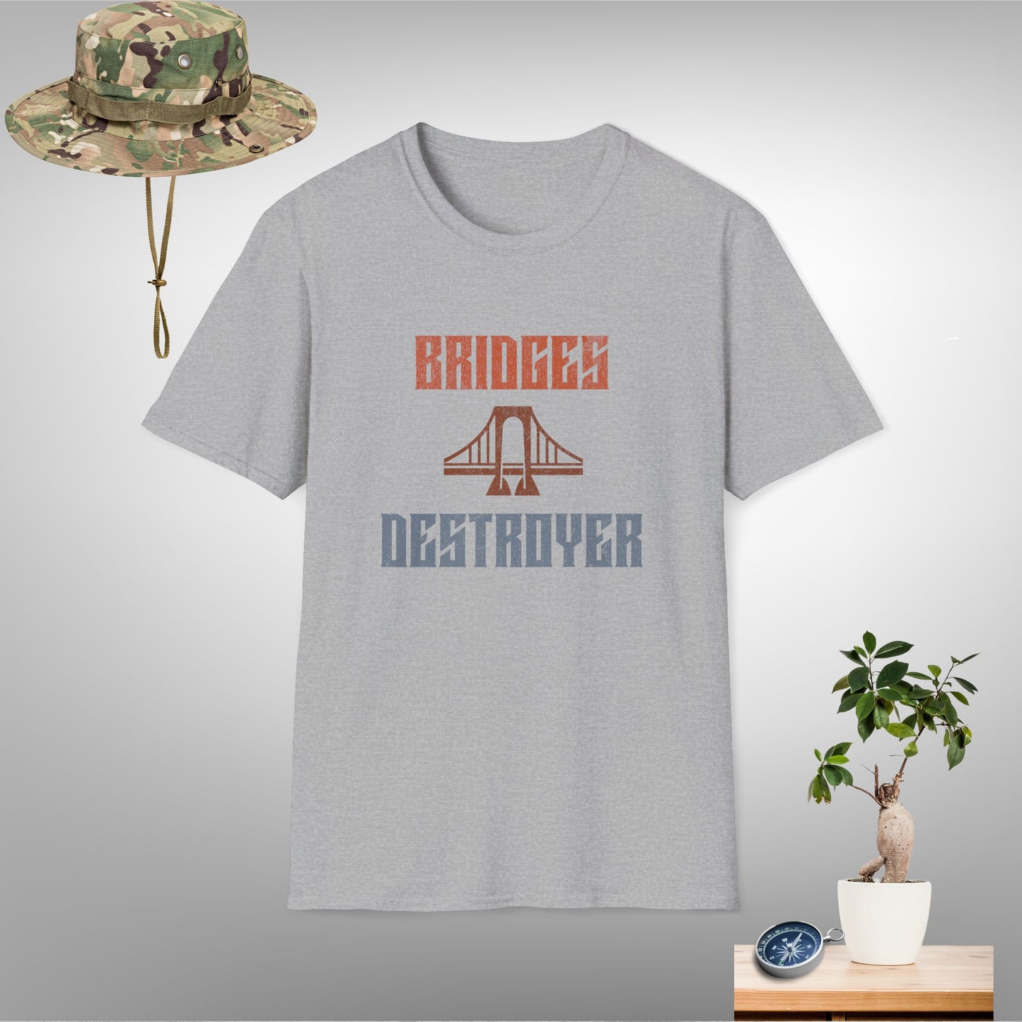 Bridges Destroyer Unisex Softstyle T-Shirt