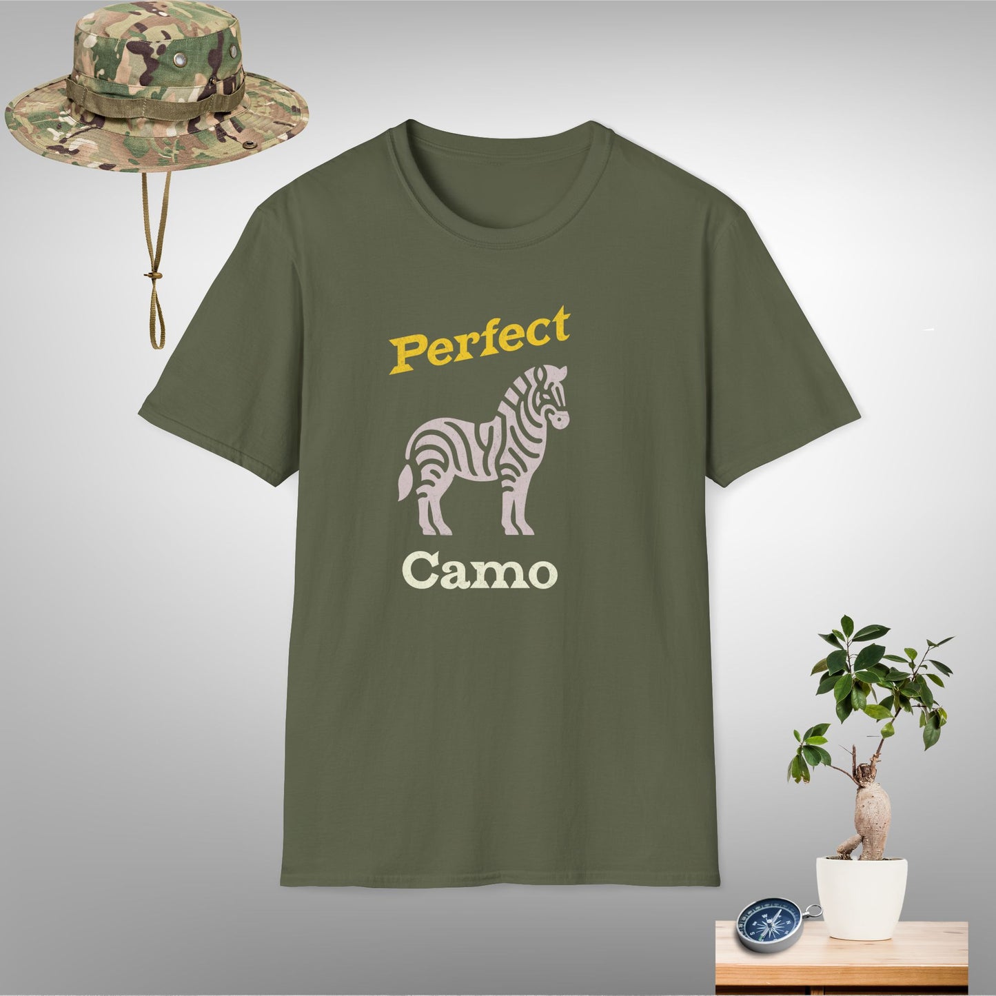 Perfect Camo Zebra Unisex Softstyle T-Shirt