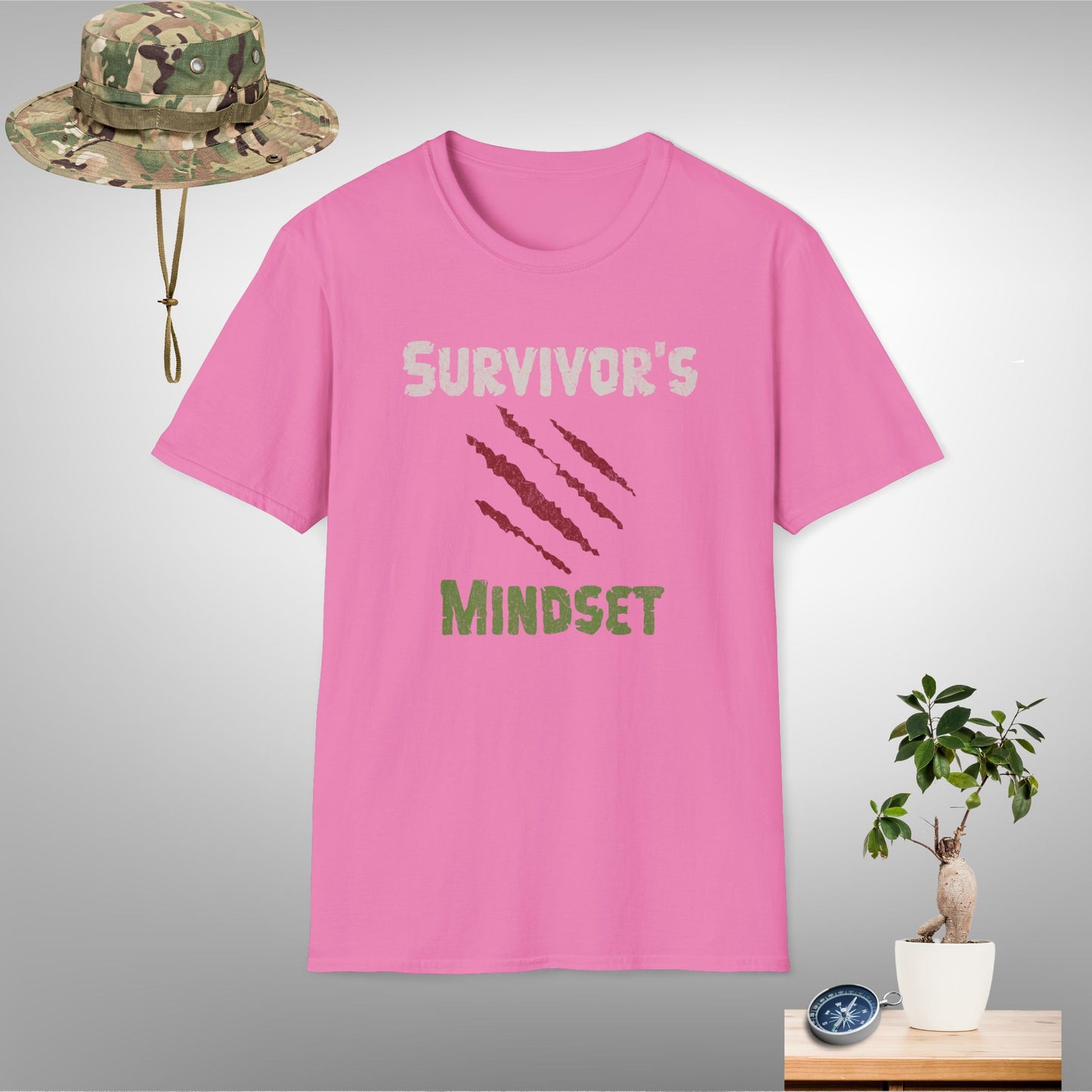 Survivor's Mindset Red Unisex Softstyle T-Shirt