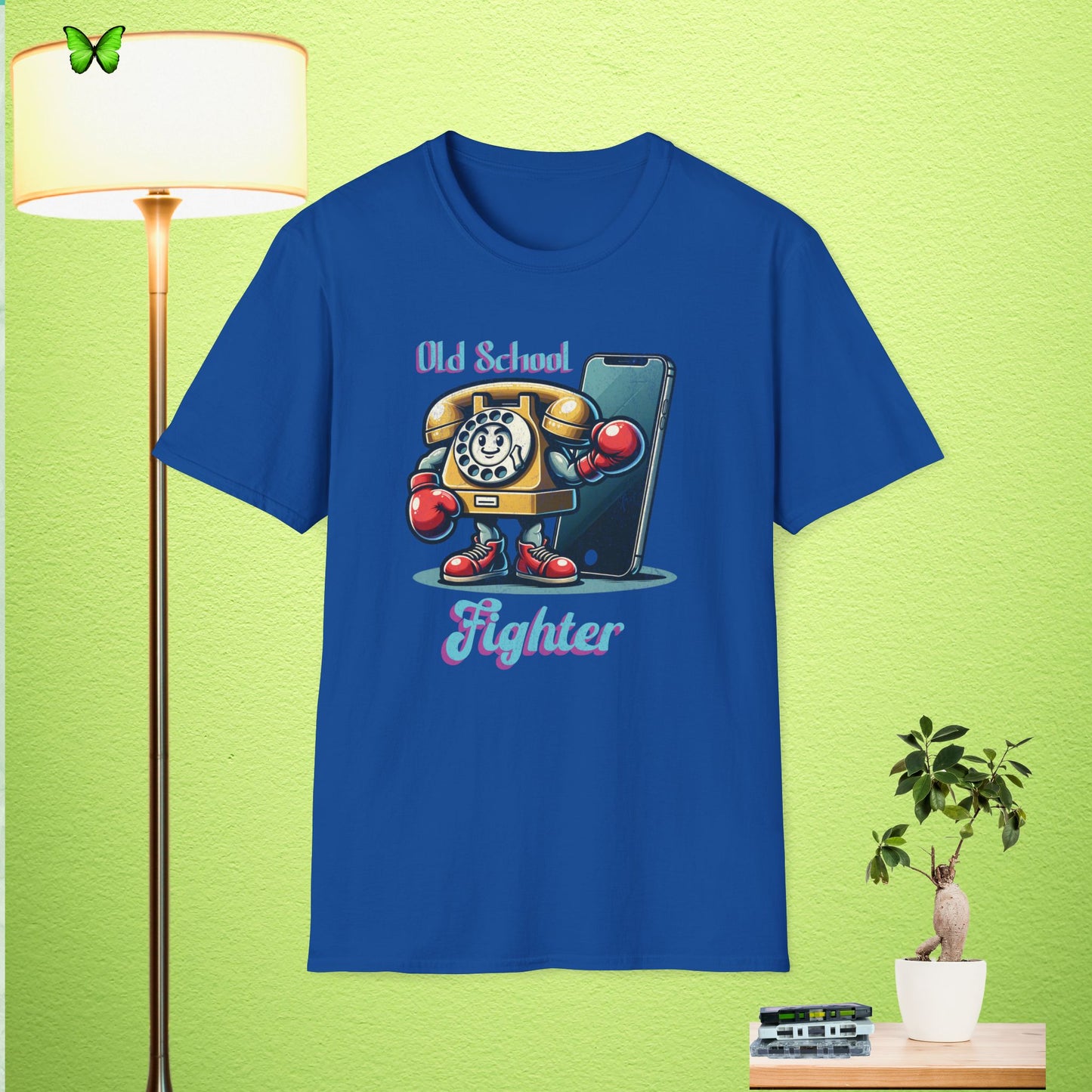 Old School Fighter Unisex Softstyle T-Shirt - Retro Gamer Tee, Perfect for Gaming Enthusiasts