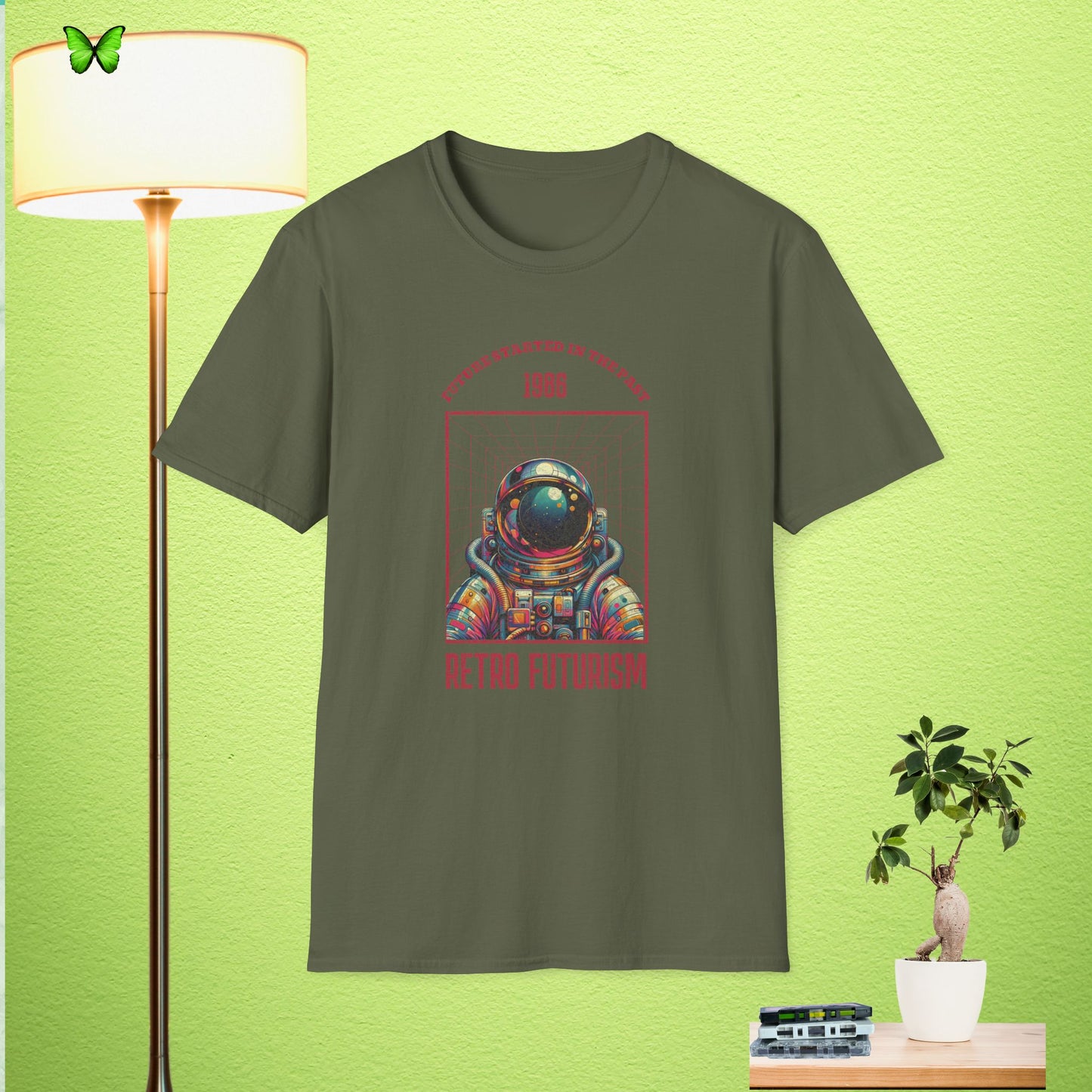 Retro Futurism Astronaut Unisex Softstyle T-Shirt