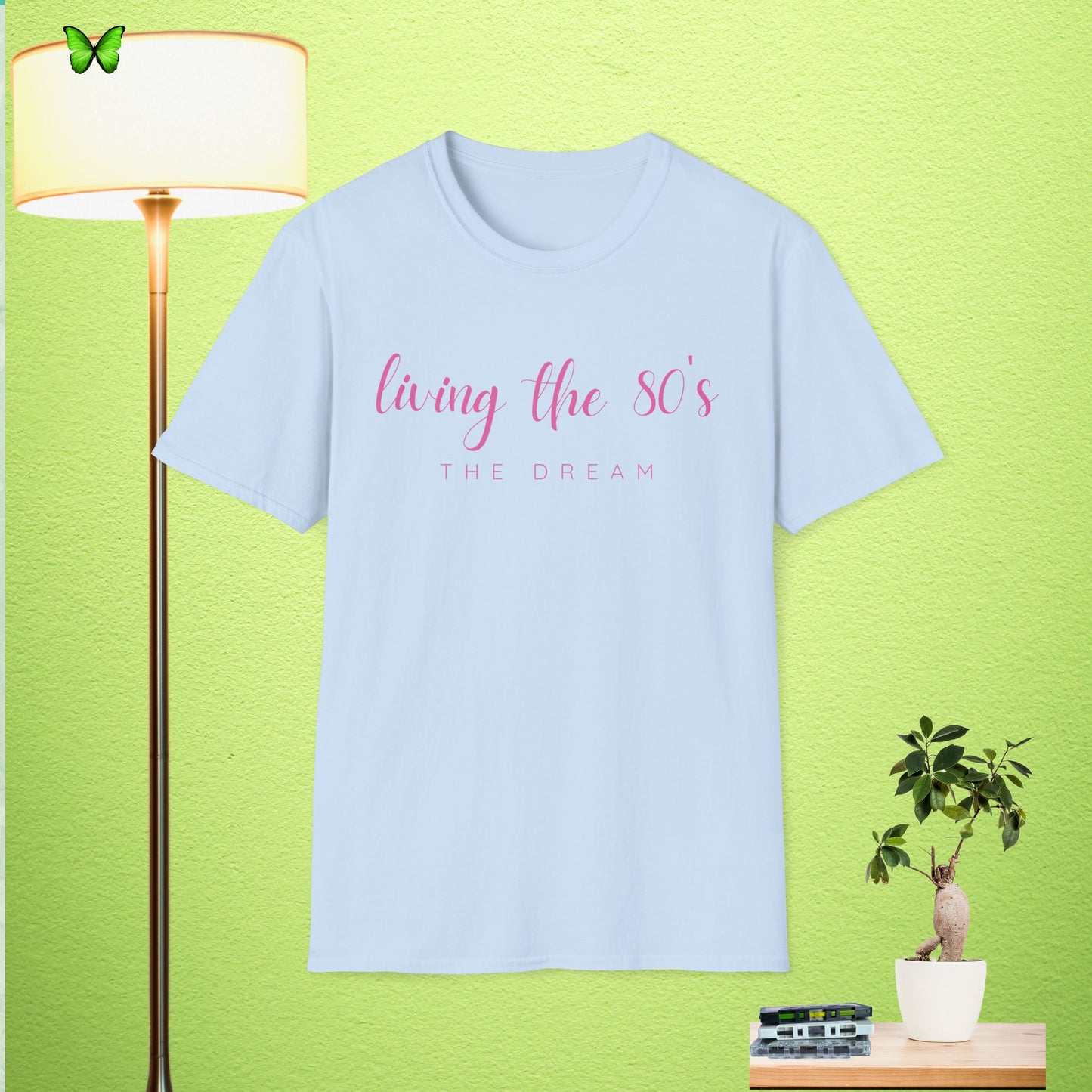 Pink Living the 80's Unisex Softstyle T-Shirt