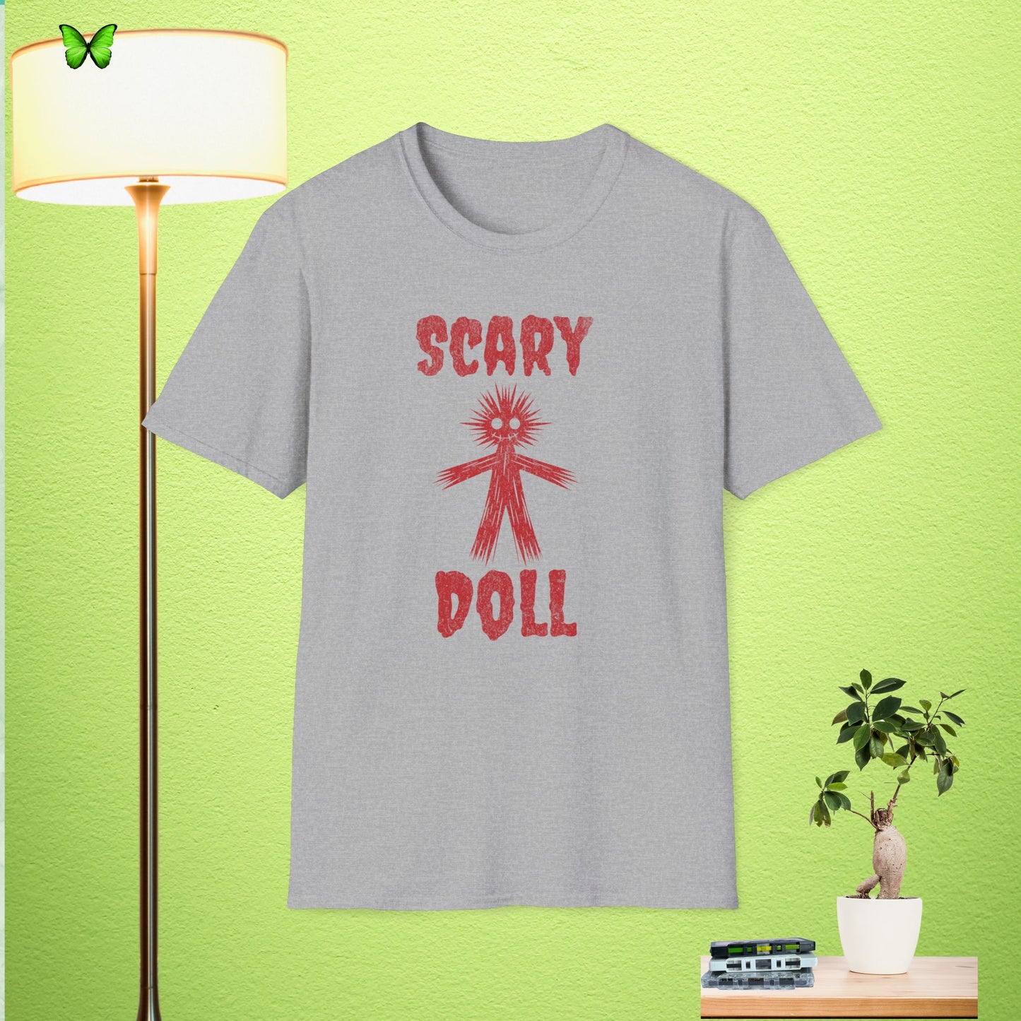 Unisex Softstyle T-Shirt - Scary Straw Doll