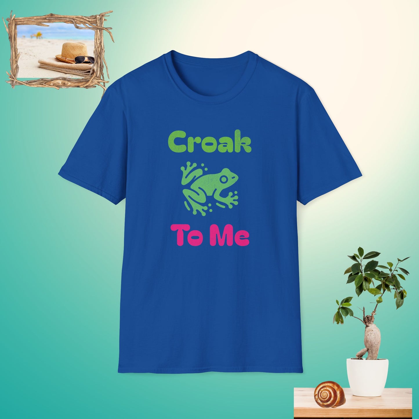 Frog "Croak To Me" Unisex Softstyle T-Shirt