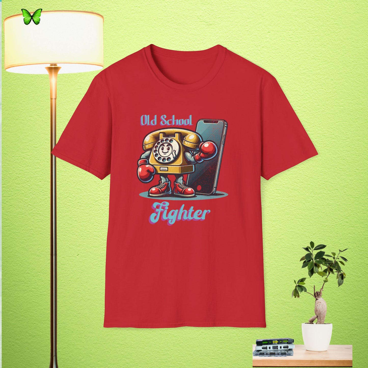 Old School Fighter Unisex Softstyle T-Shirt - Retro Gamer Tee, Perfect for Gaming Enthusiasts