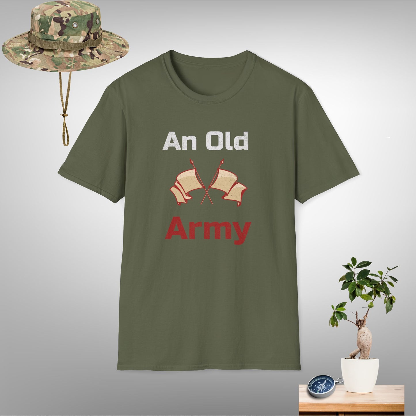 Vintage-Inspired 'An Old Army' Unisex Softstyle T-Shirt