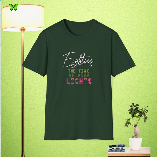 Eighties: The Time of Neon Lights Retro Softstyle T-Shirt