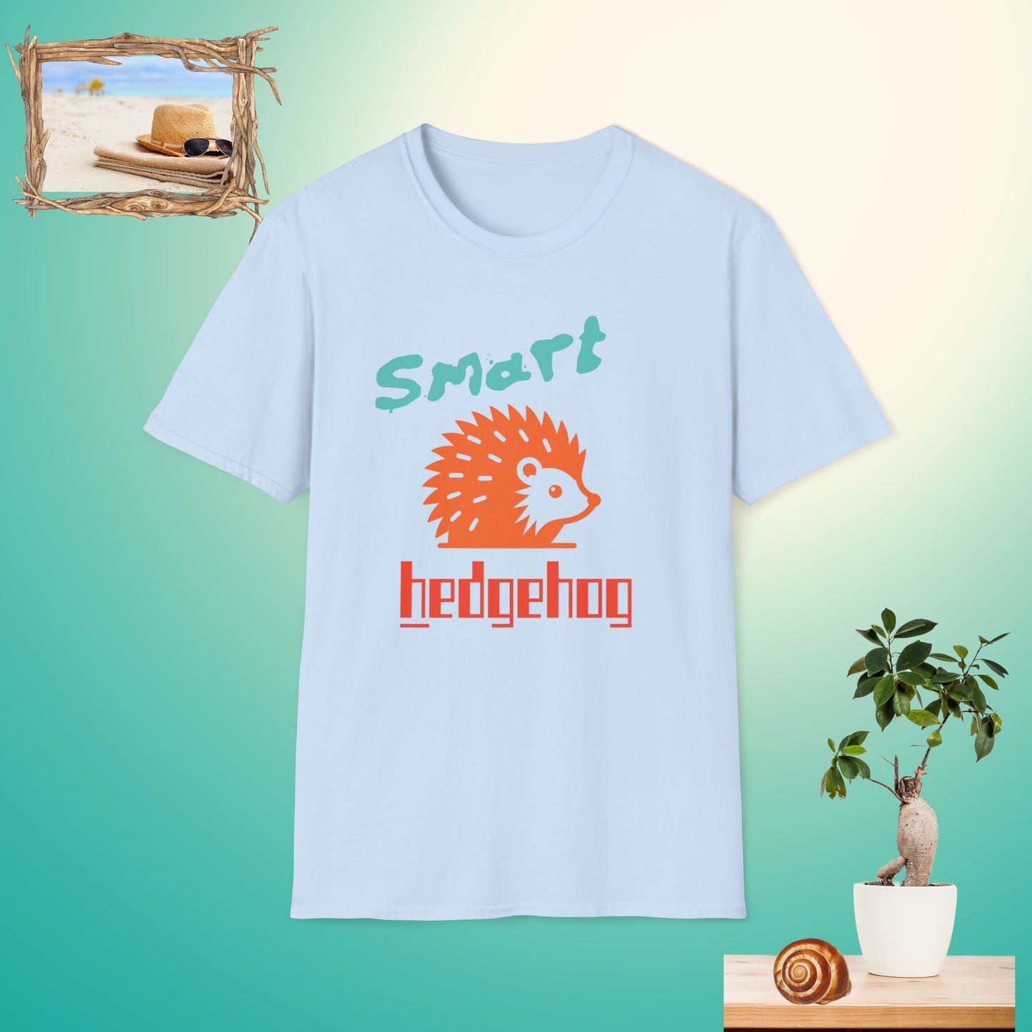 Smart Hedgehog Unisex Softstyle T-Shirt