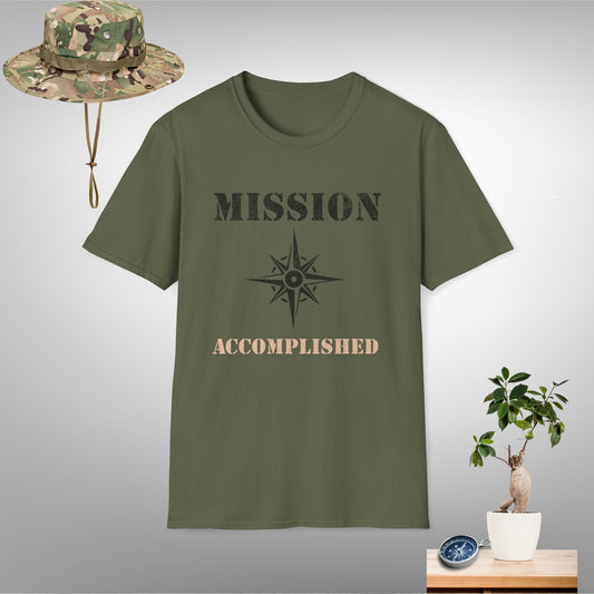 Mission Accomplished Unisex Softstyle T-Shirt - Adventure and Achievement Tee